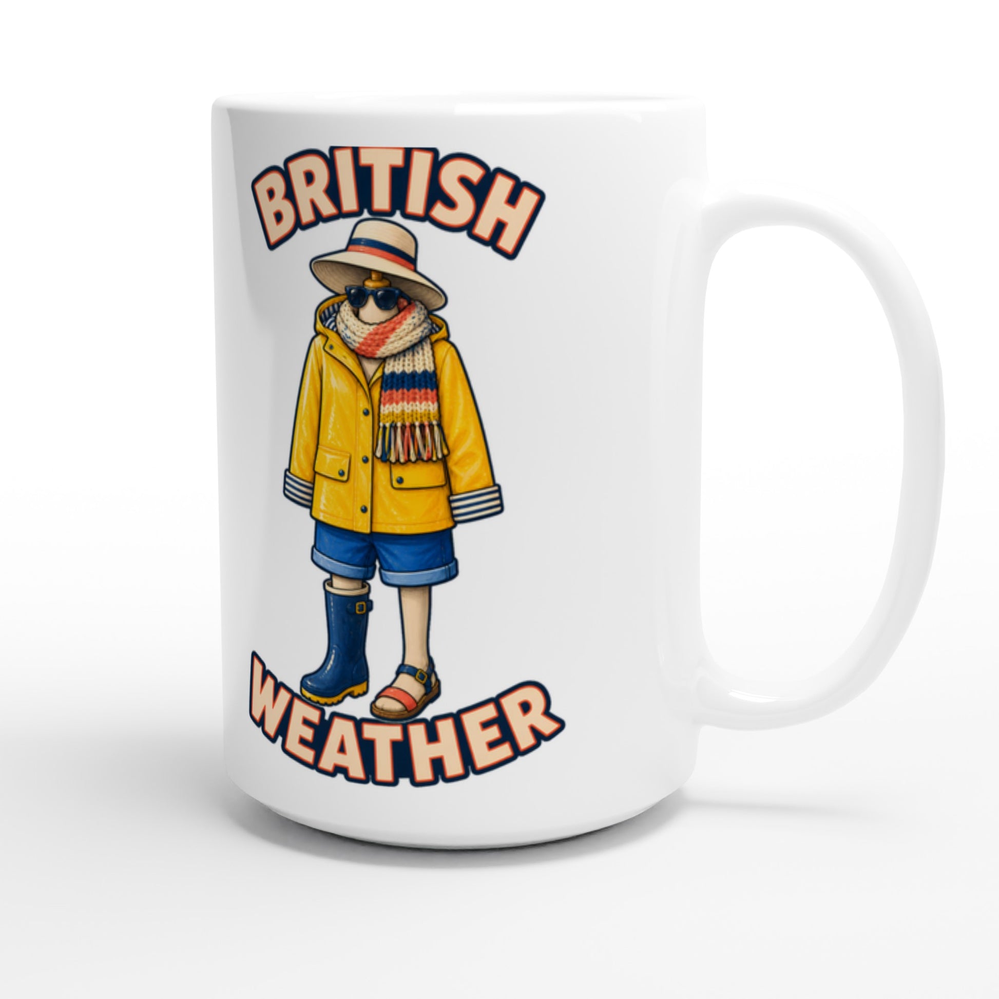 British Weather All-Weather Outfit Large Mug — product view 3