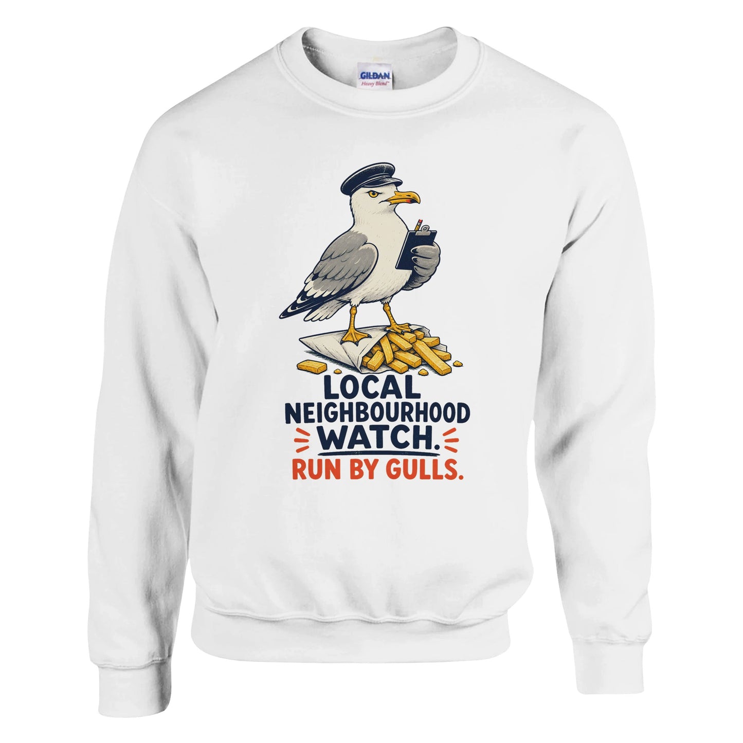 Local Neighbourhood Watch: Run by Gulls Sweatshirt — product view 1