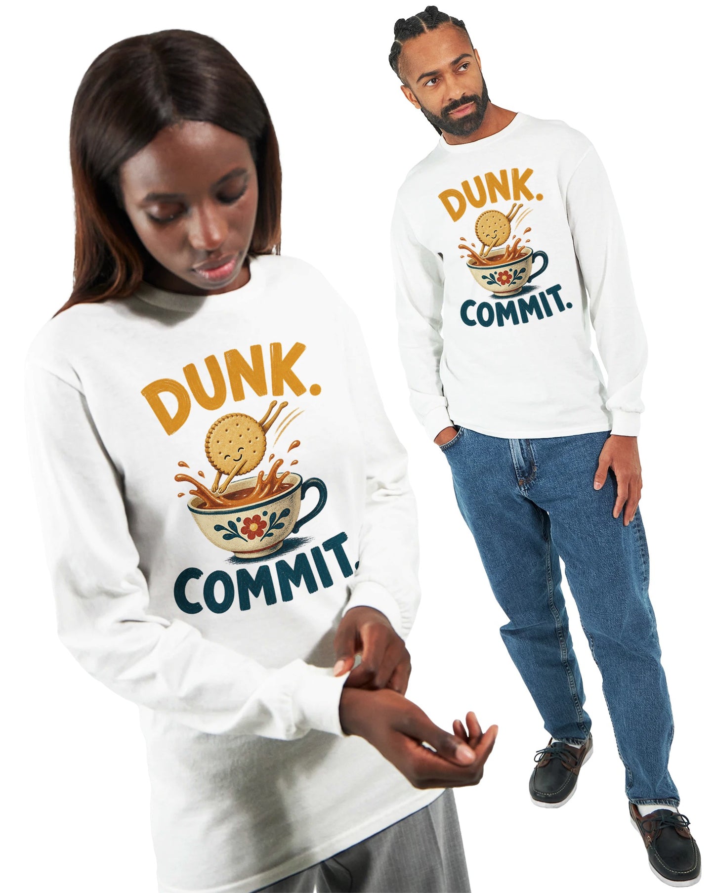 Dunk. Commit. Tea Biscuit Graphic Long-Sleeve T-shirt — product view 15