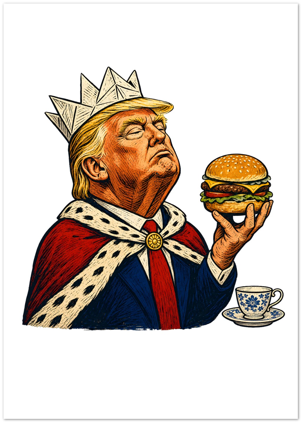 The Very Temporary Monarch — Trump Satire Greeting Card Pack