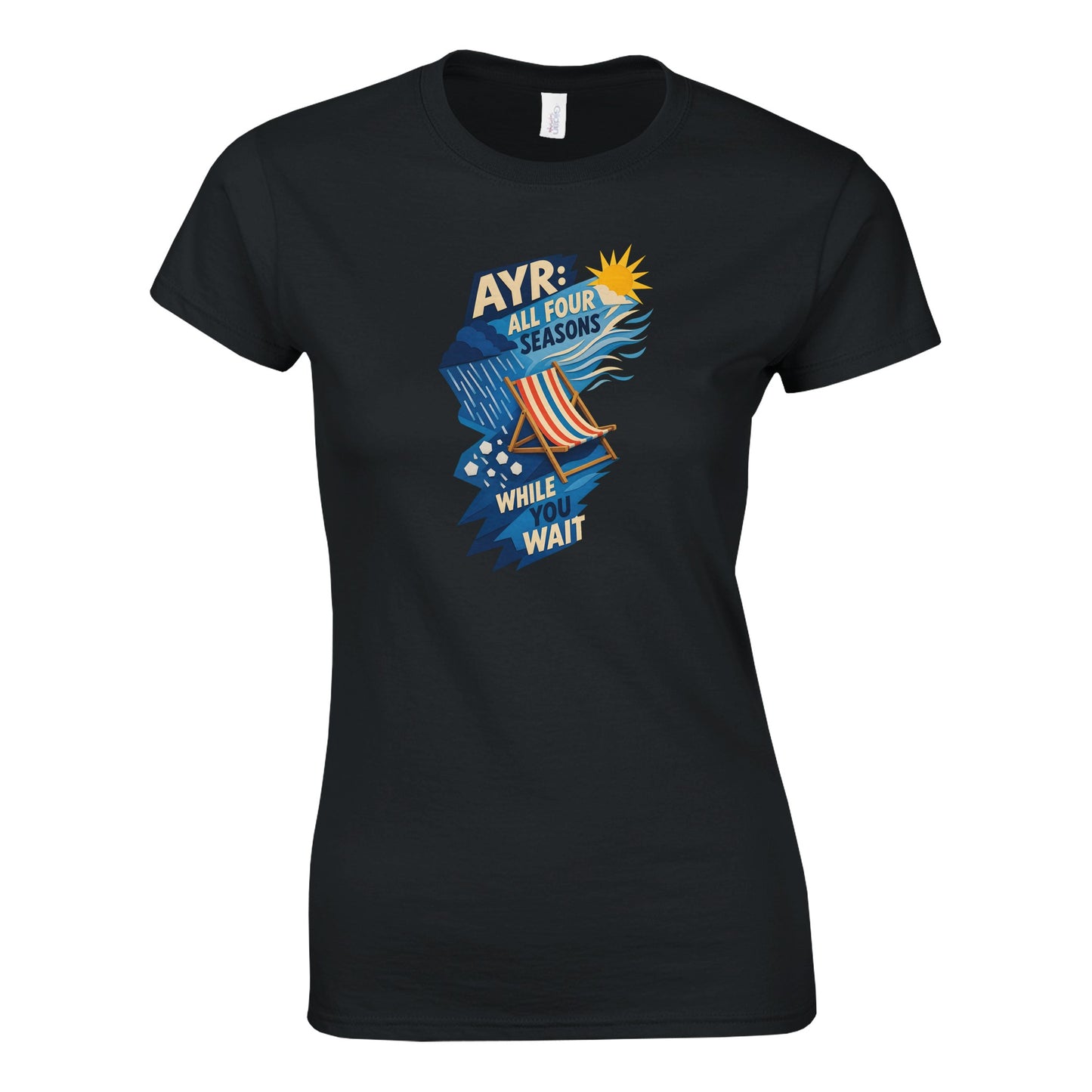 Ayr: All Four Seasons While You Wait Women's T-shirt — product view 9