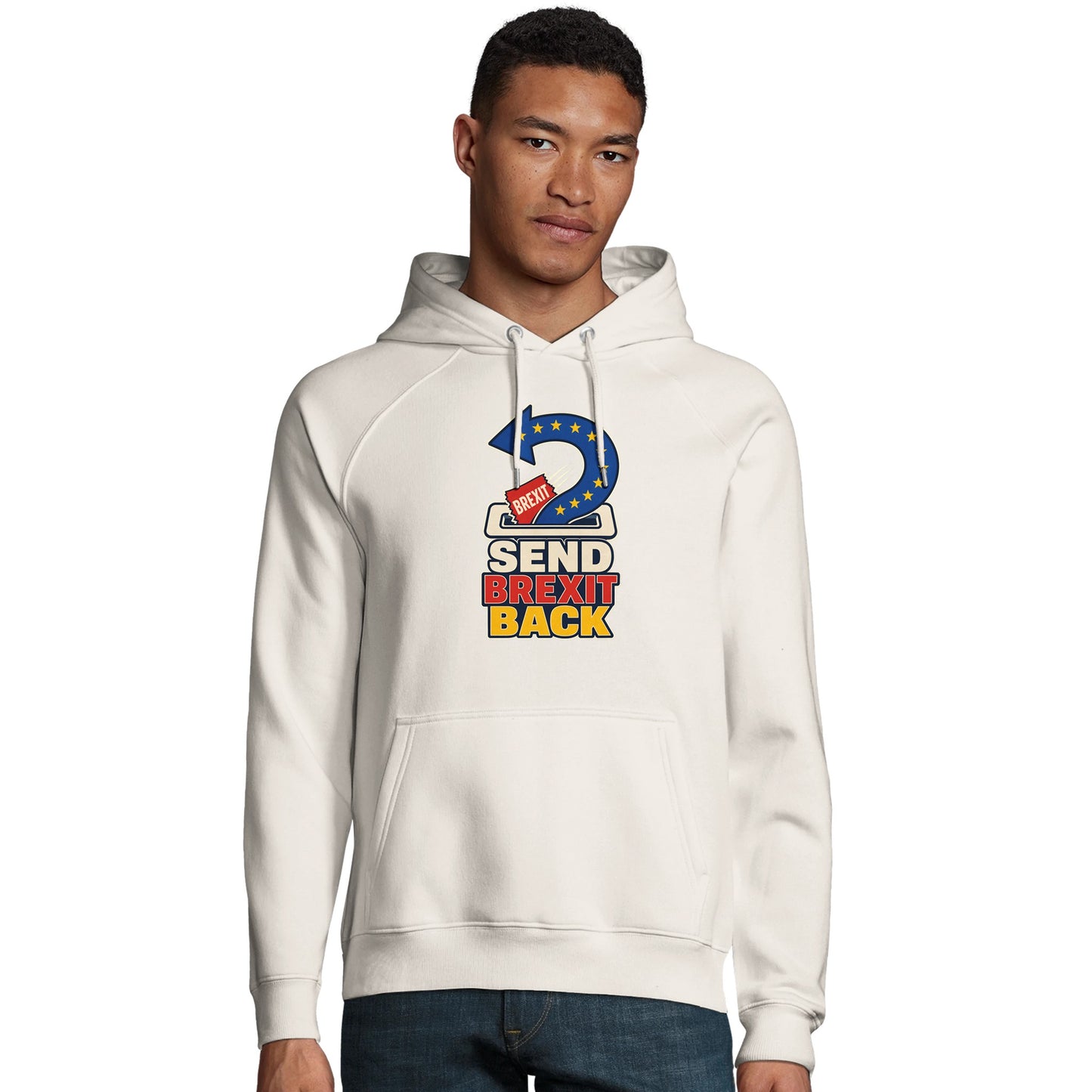 Send Brexit Back Pro-EU Graphic Hoodie — product view 6