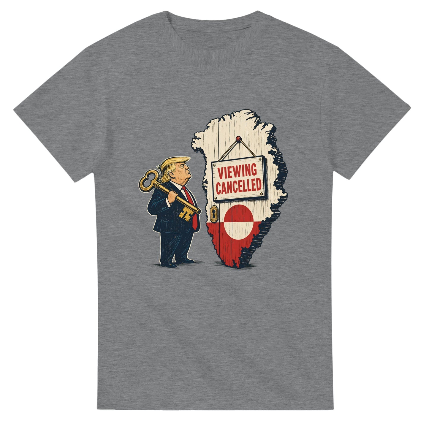 Viewing Cancelled — Greenland Political Satire T-shirt — product view 12