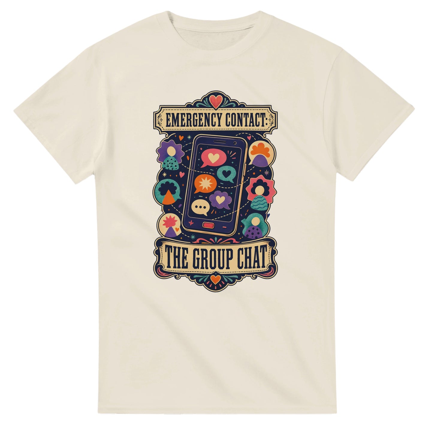 Emergency Contact — The Group Chat T-shirt — product view 5