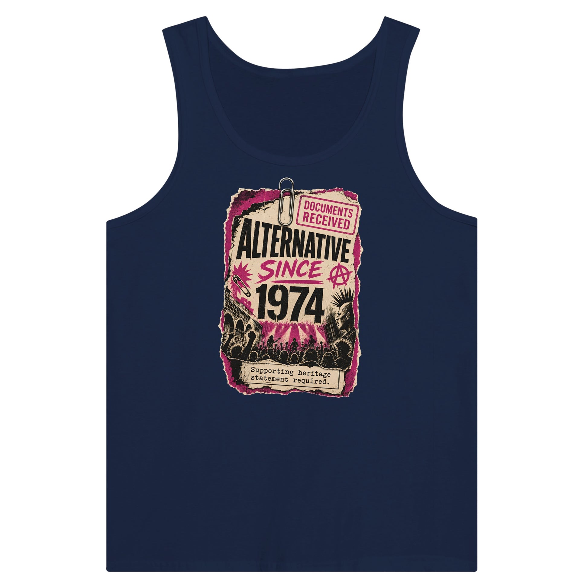 Camden Alternative Since 1974 — Illustrated Premium Unisex Tank Top — product view 9