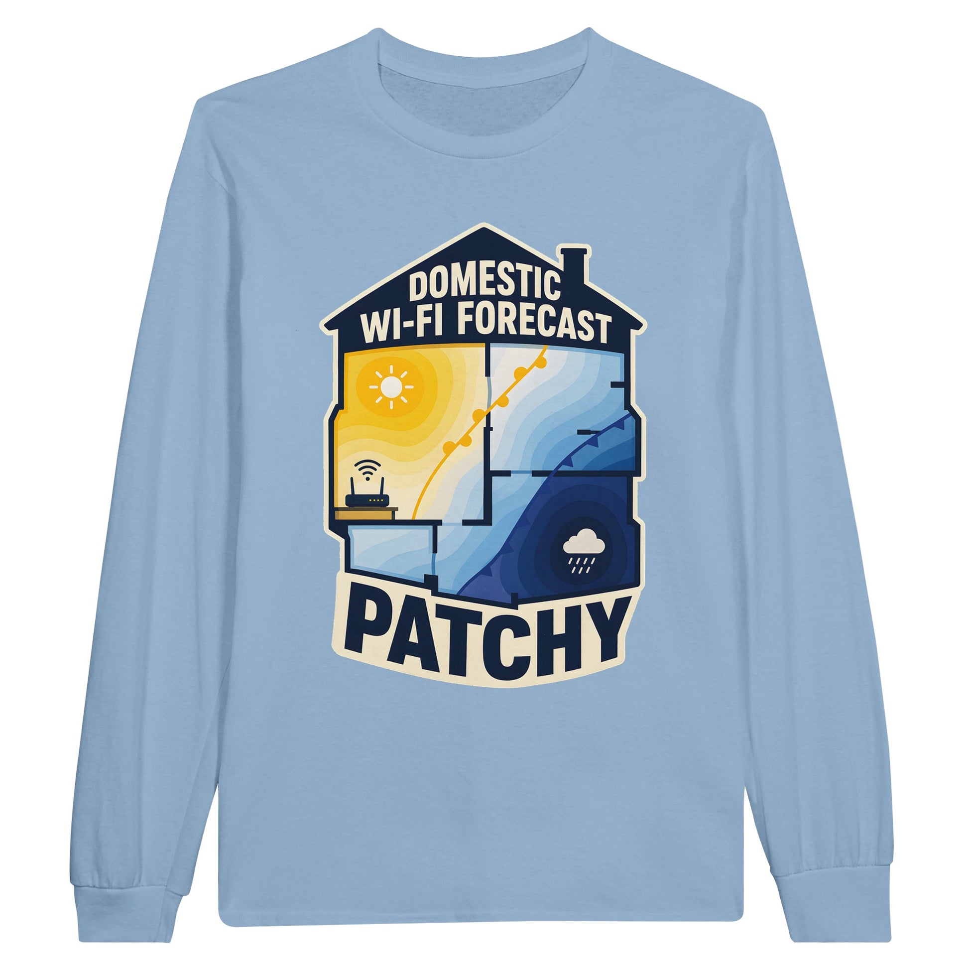 Domestic Wi-Fi Forecast Patchy Long-Sleeve T-shirt — product view 8