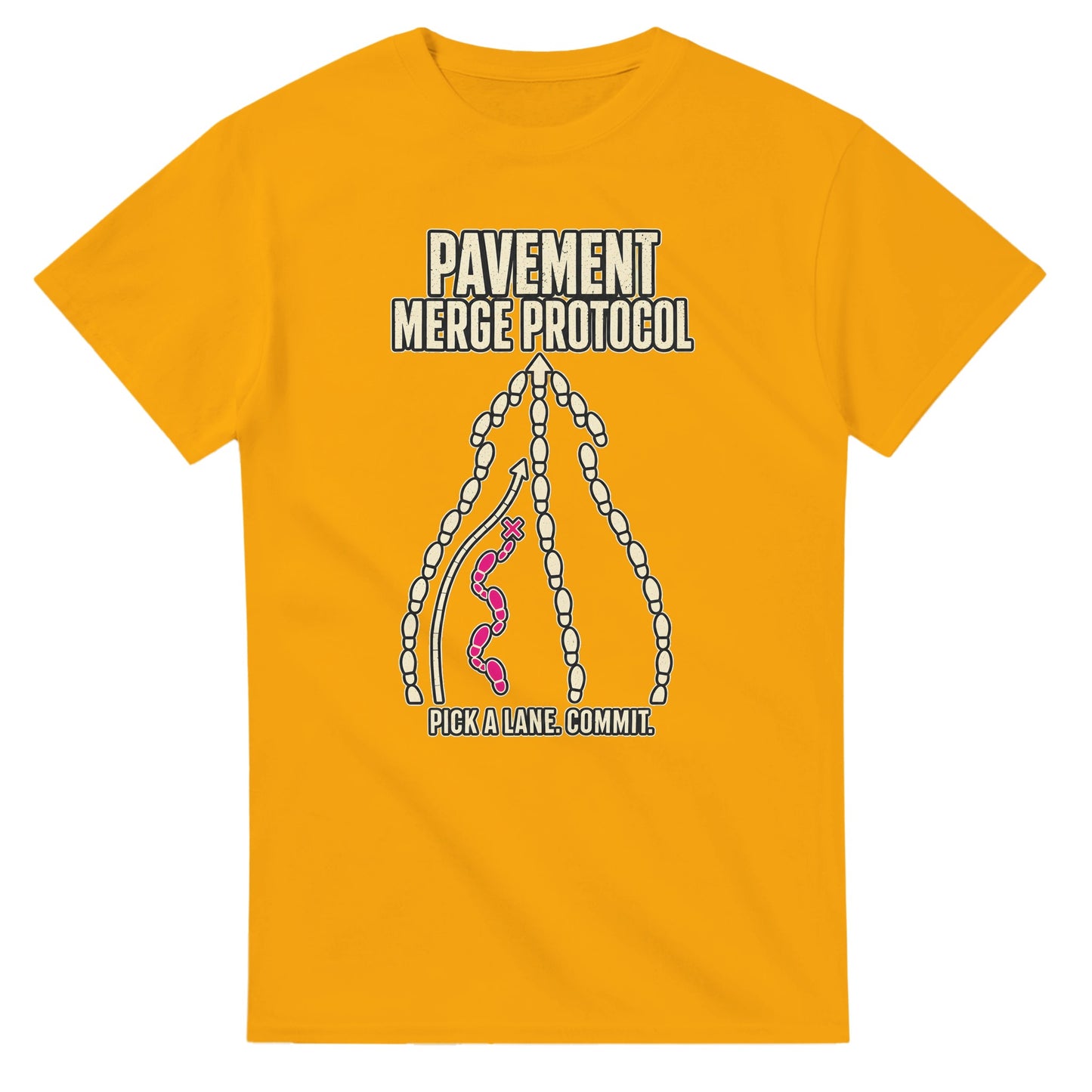 Pavement Merge Protocol — Pick a Lane T-shirt — product view 14