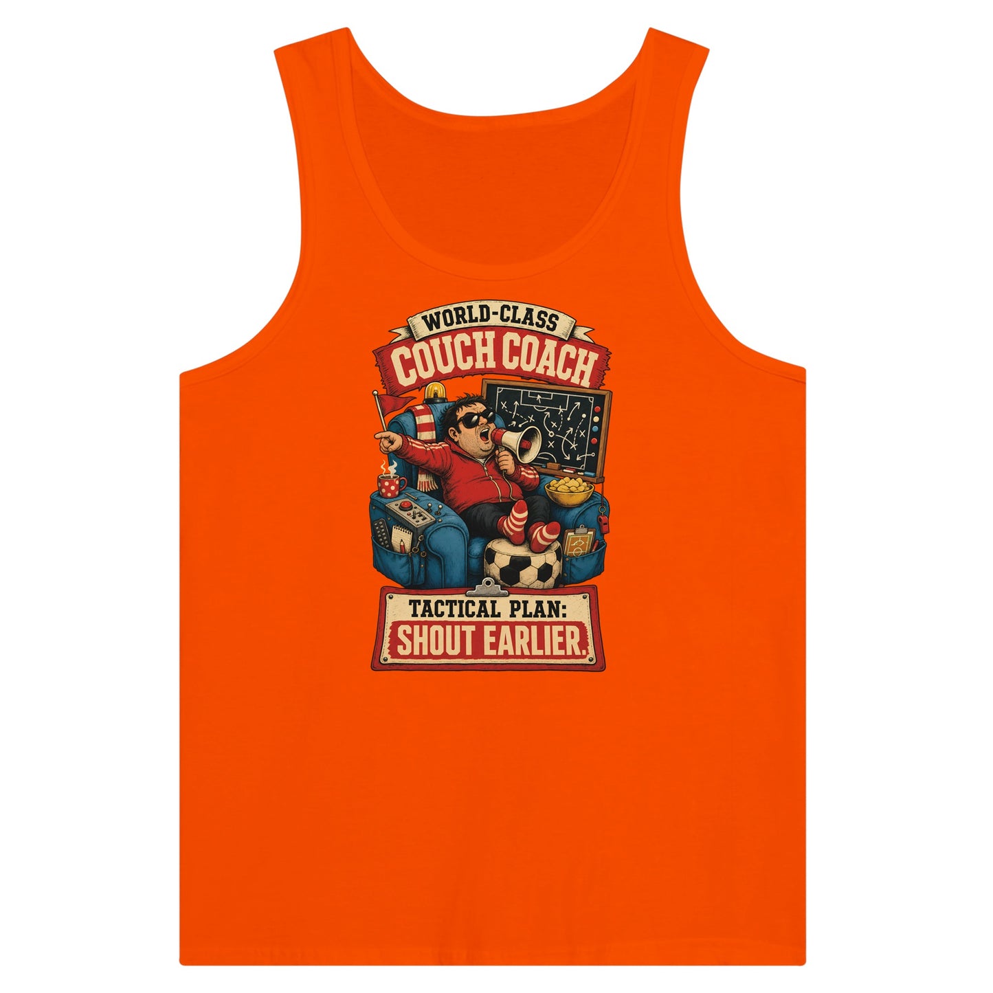 World-Class Couch Coach Premium Unisex Tank Top — product view 7