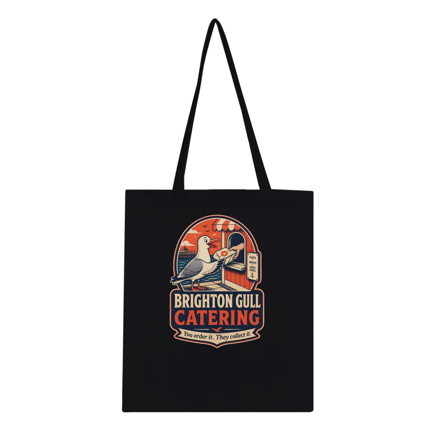 Brighton Gull Catering — Illustrated Tote Bag — product view 3