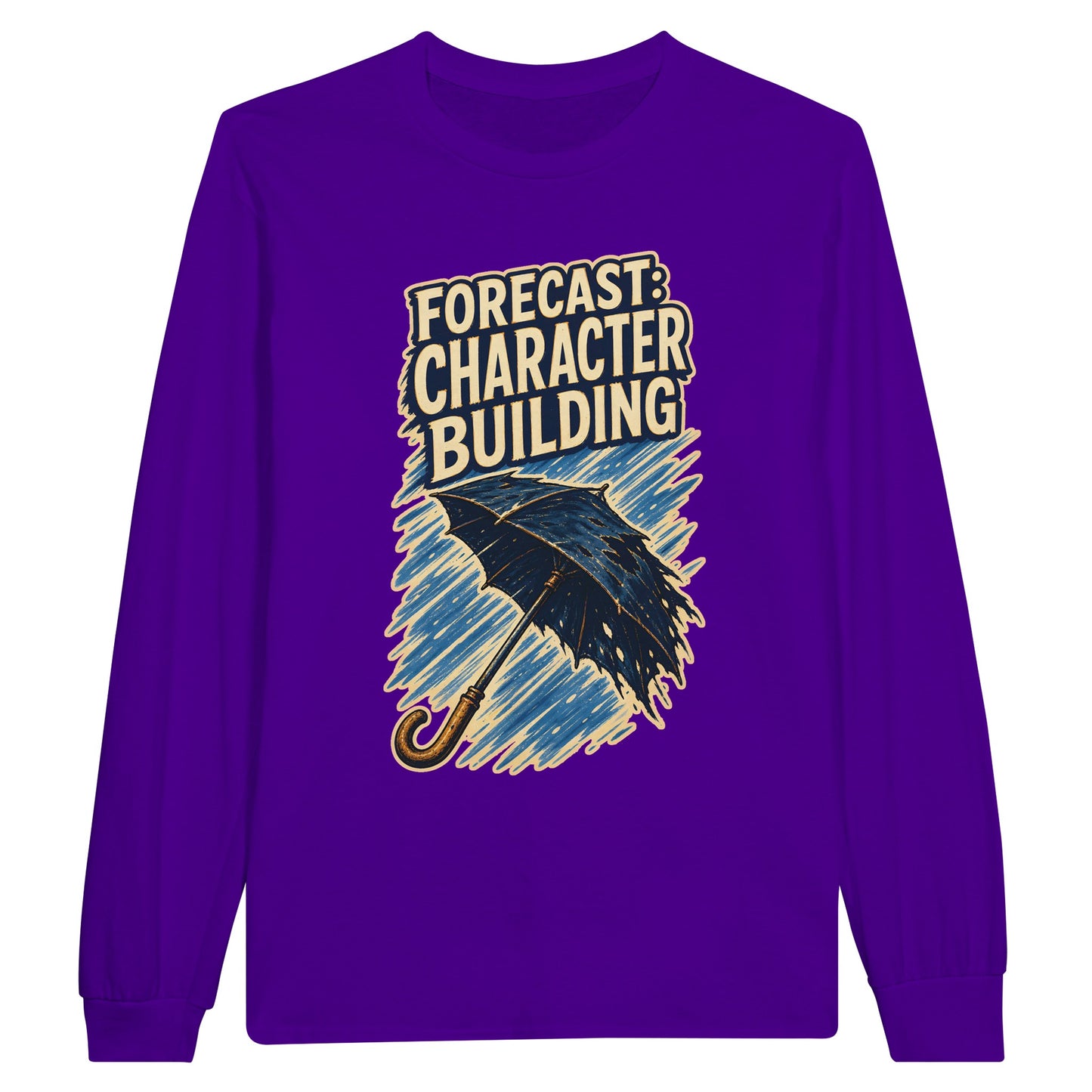 Forecast: Character Building – British Weather Long-Sleeve T-shirt — product view 13