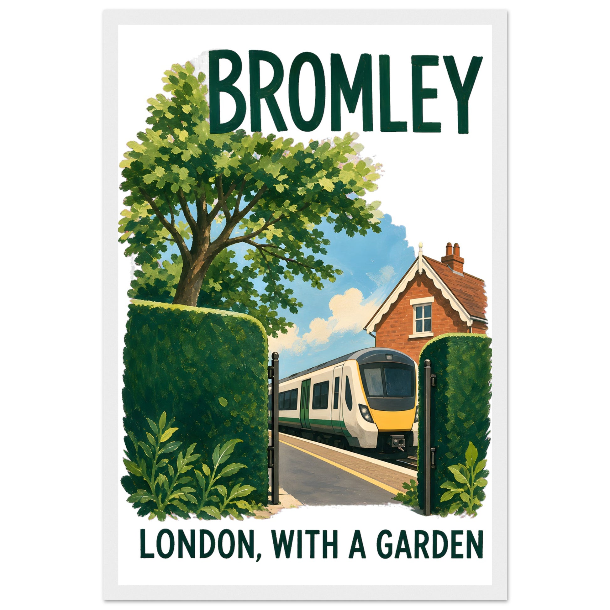 Bromley: London with a Garden Framed Wall Art — product view 1