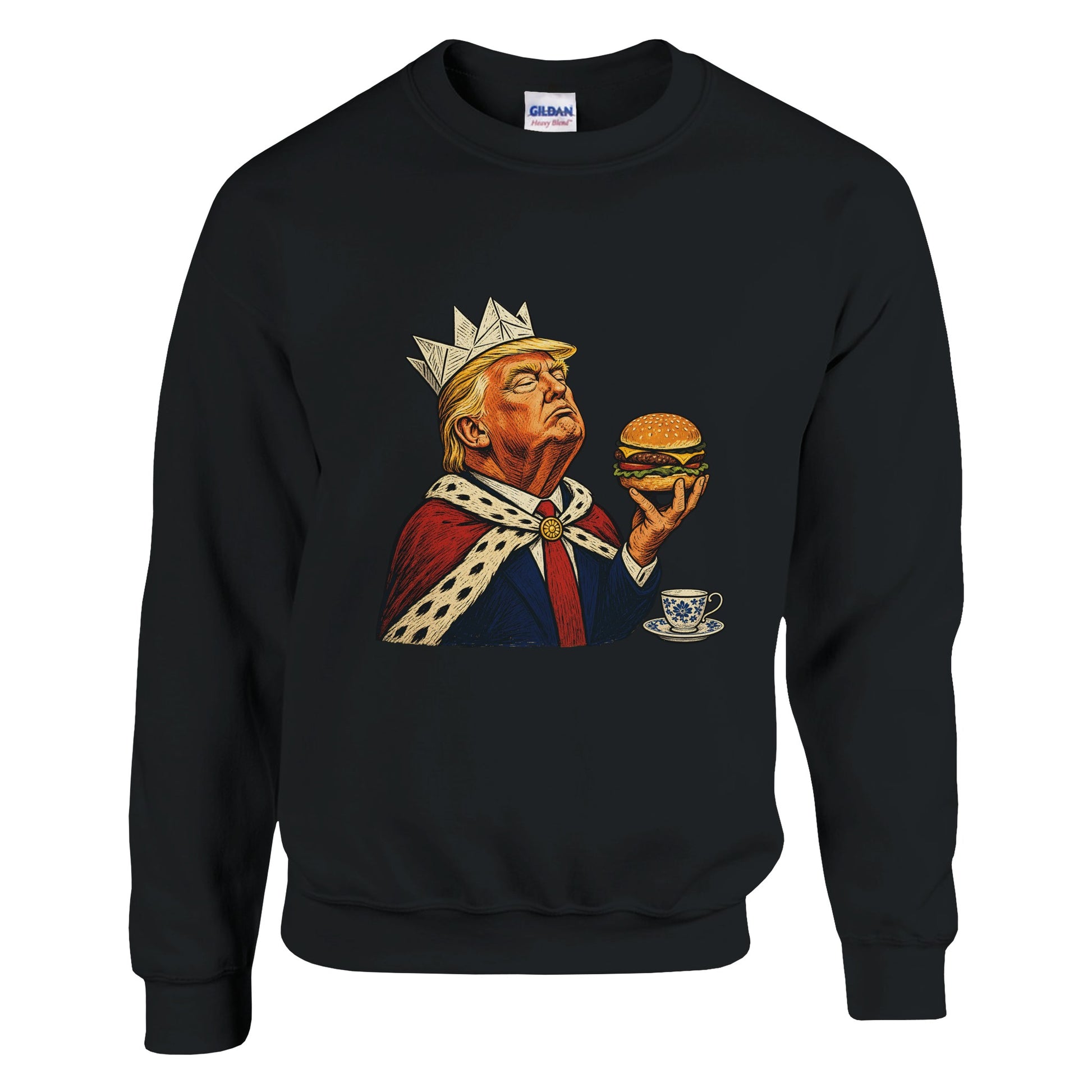 The Very Temporary Monarch — Trump Satire Sweatshirt — product view 8