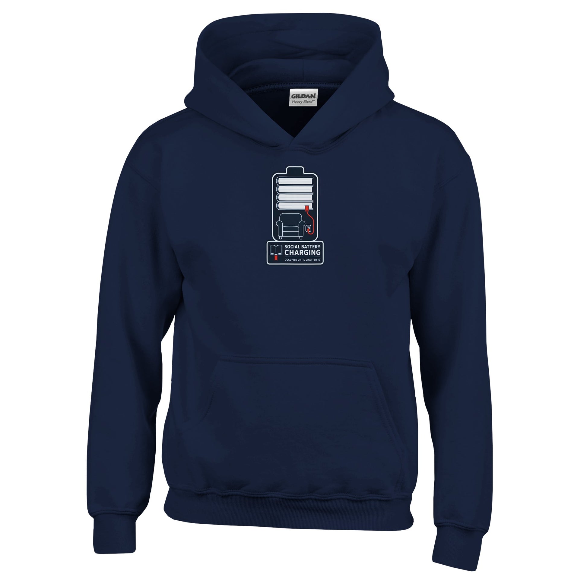 Social Battery Charging Kids' Hoodie — product view 6