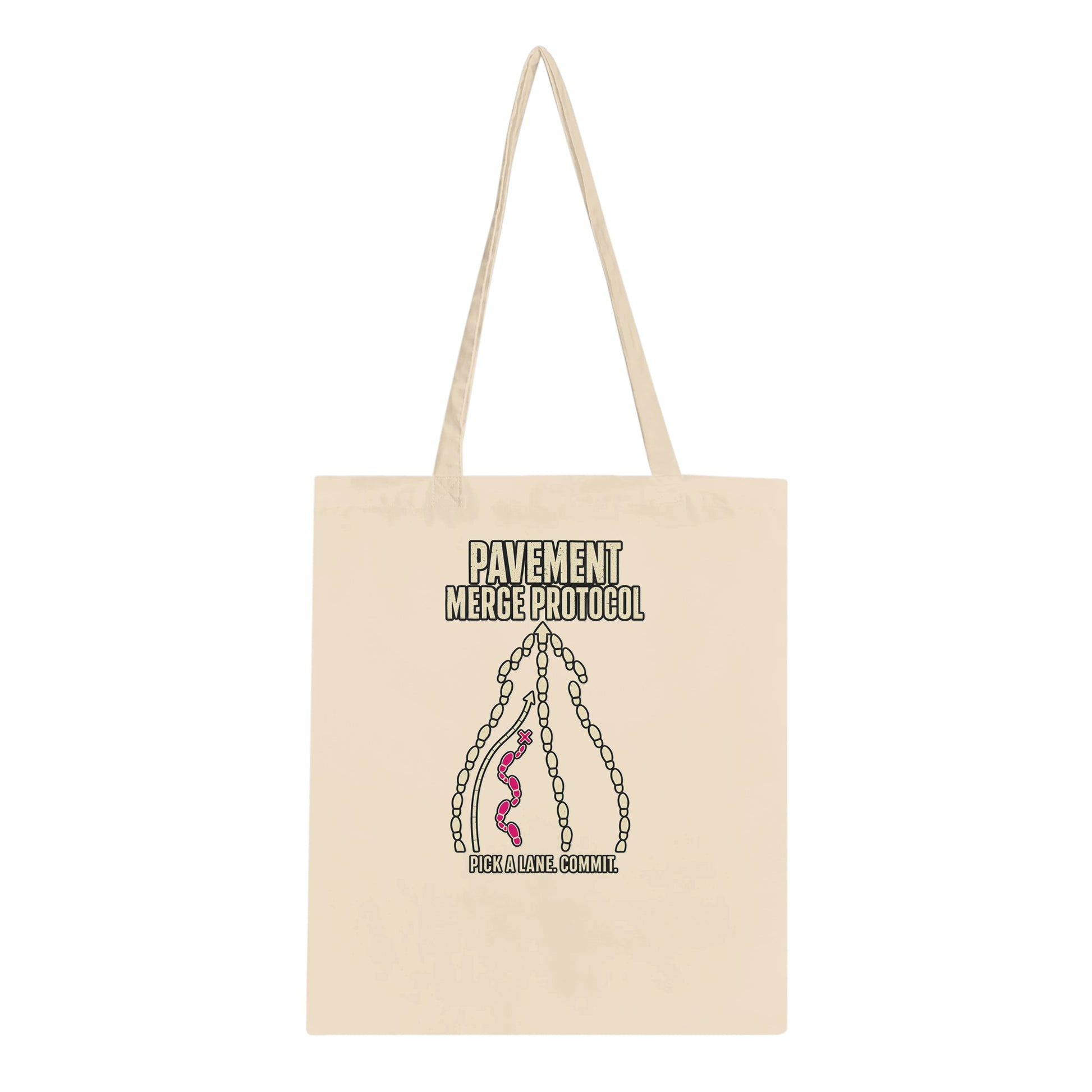 Pavement Merge Protocol — Pick a Lane Tote Bag — product view 2