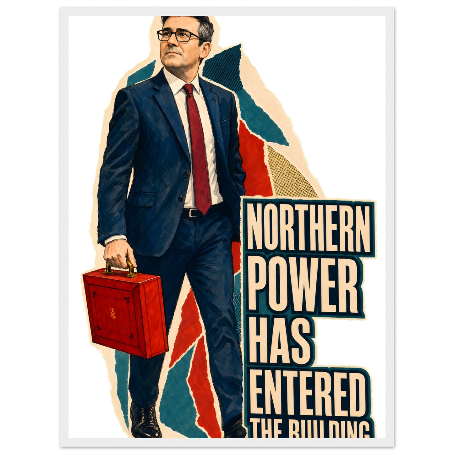 Northern Power Has Entered the Building Tote Bag Framed Wall Art — product view 2
