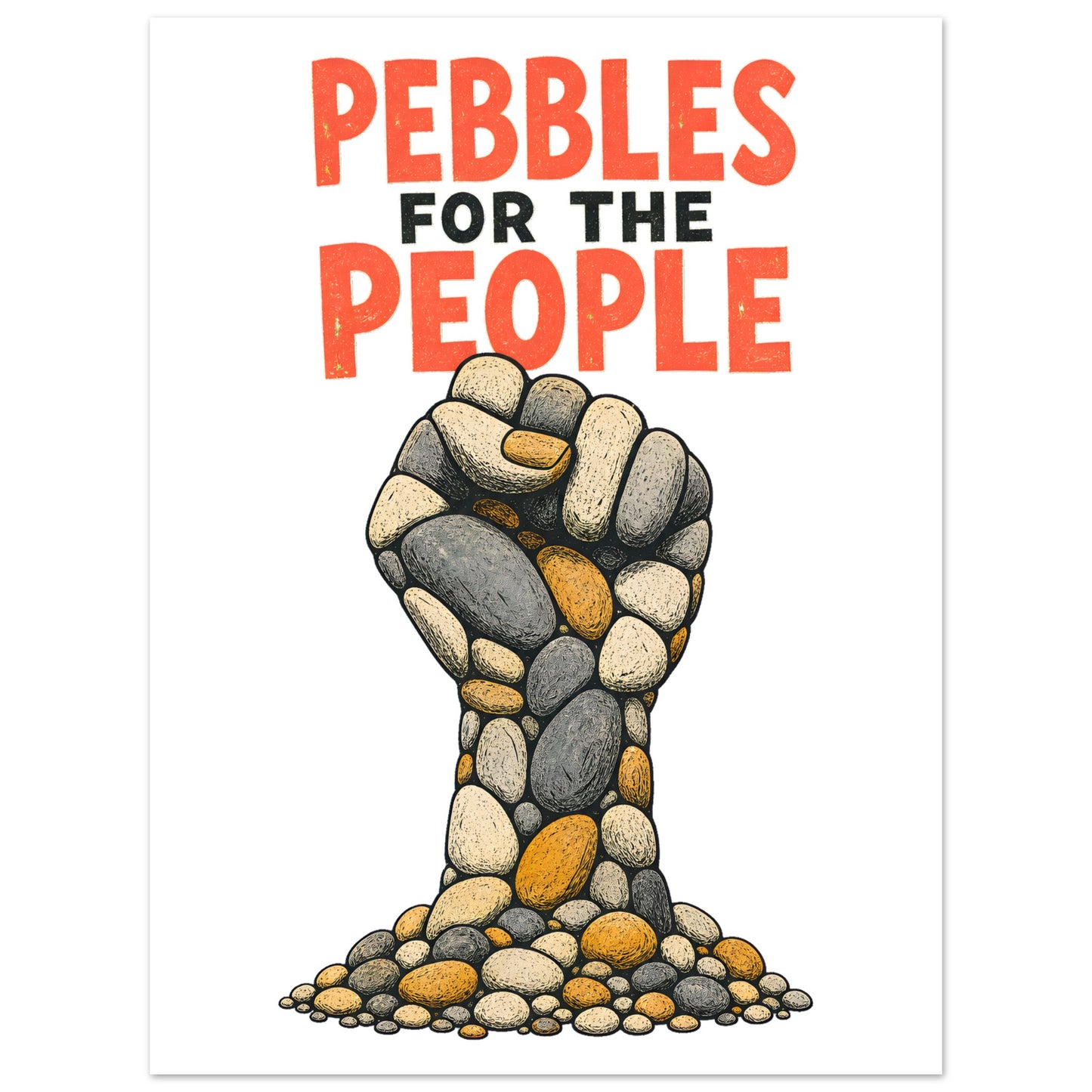Pebbles for the People Graphic Poster — product view 5