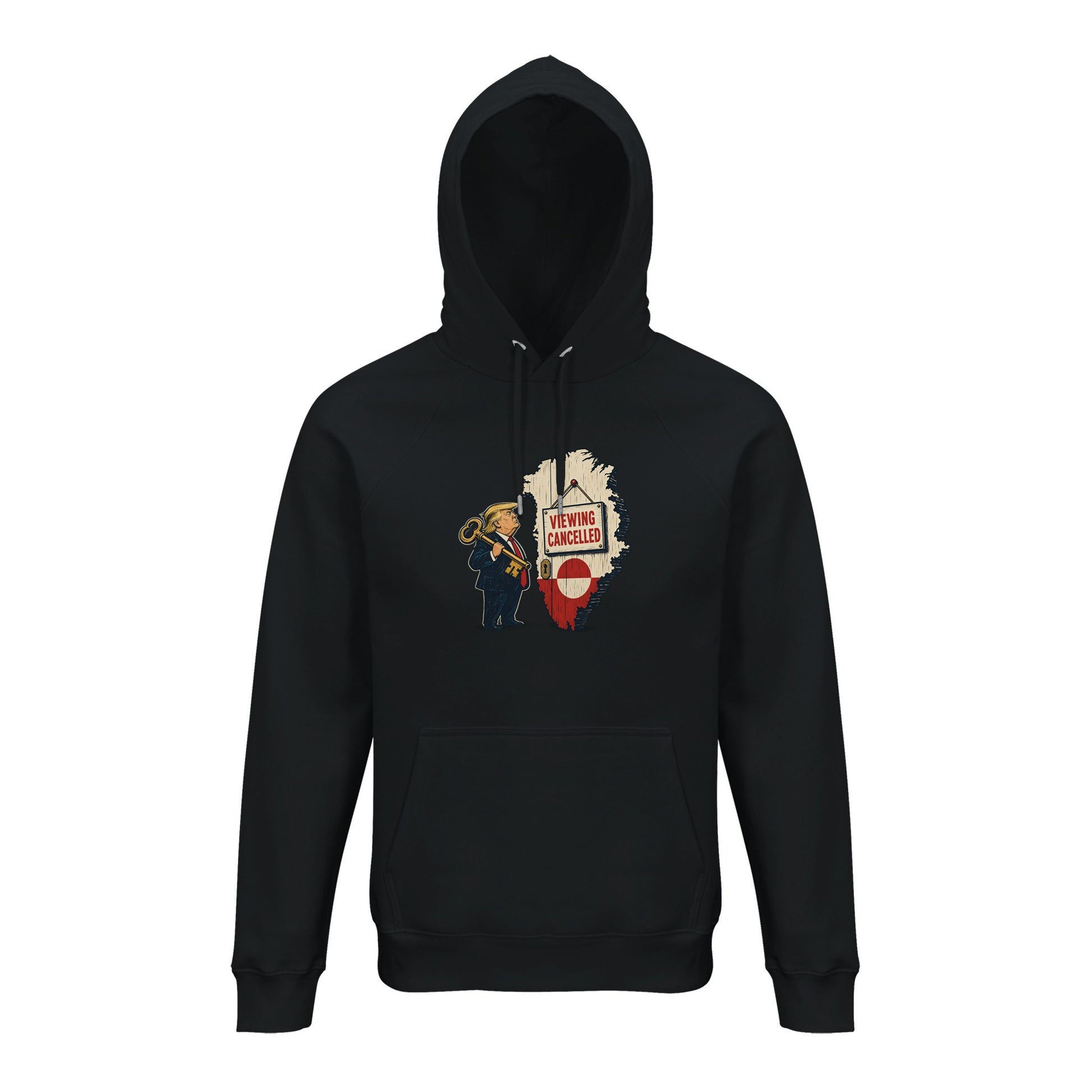Viewing Cancelled — Greenland Political Satire Hoodie — product view 6