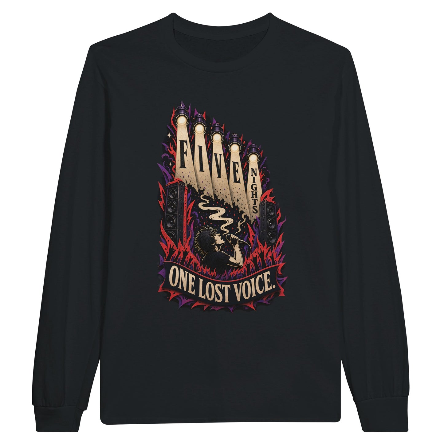 Five Nights, One Lost Voice Long-Sleeve T-shirt — product view 7