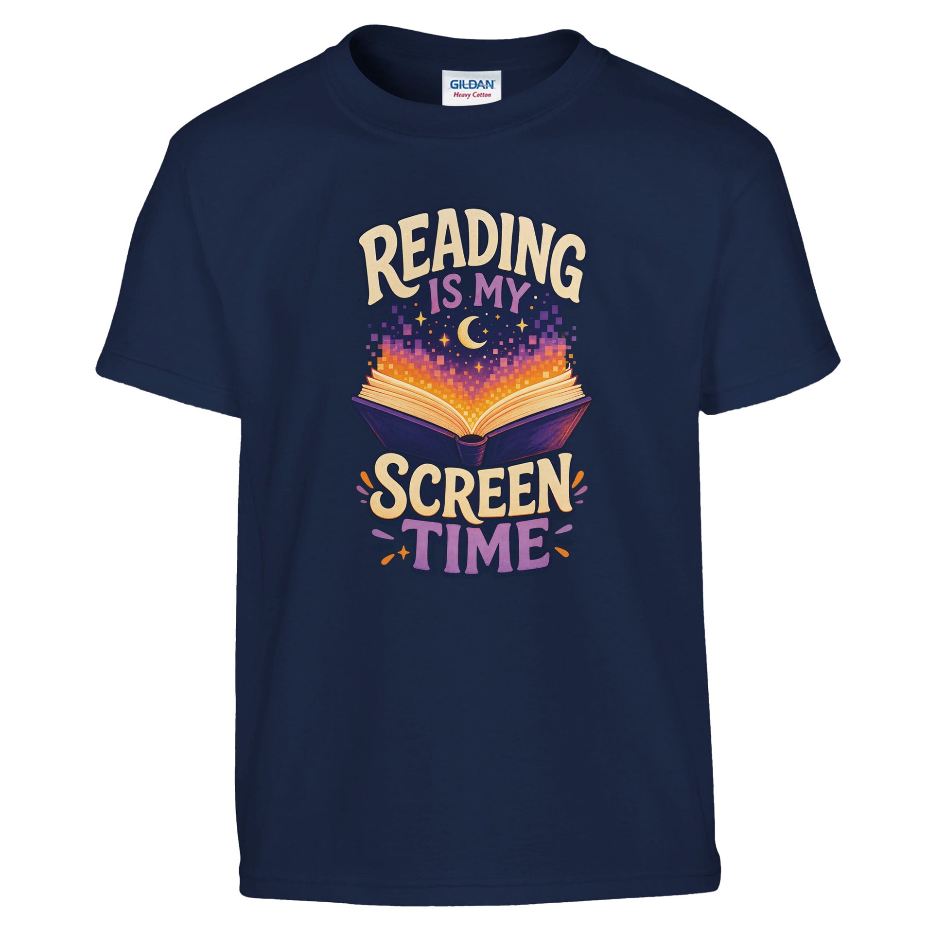Reading Is My Screen Time Book Graphic Kids' T-shirt — product view 7