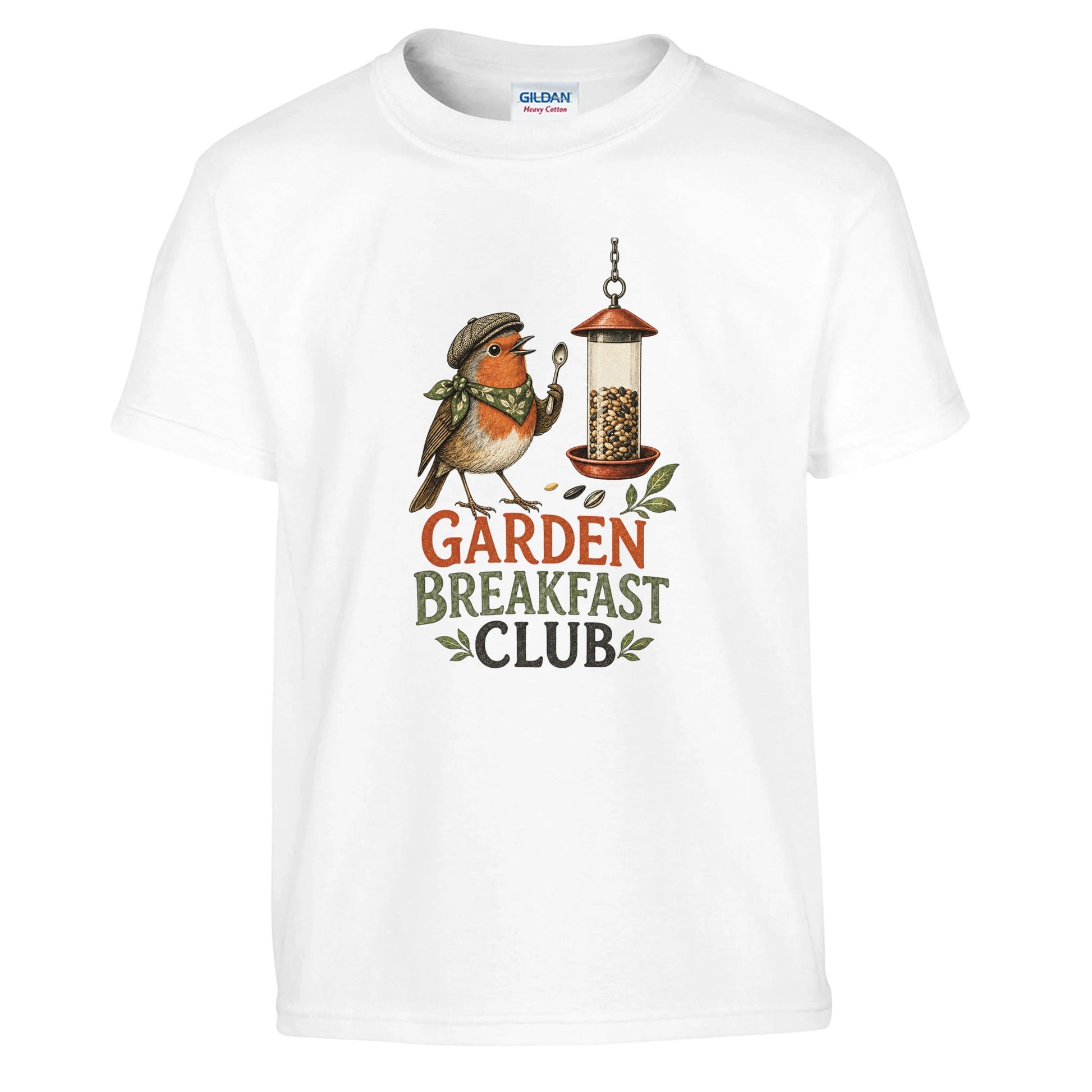 Garden Breakfast Club Robin Graphic Kids' T-shirt — product view 1