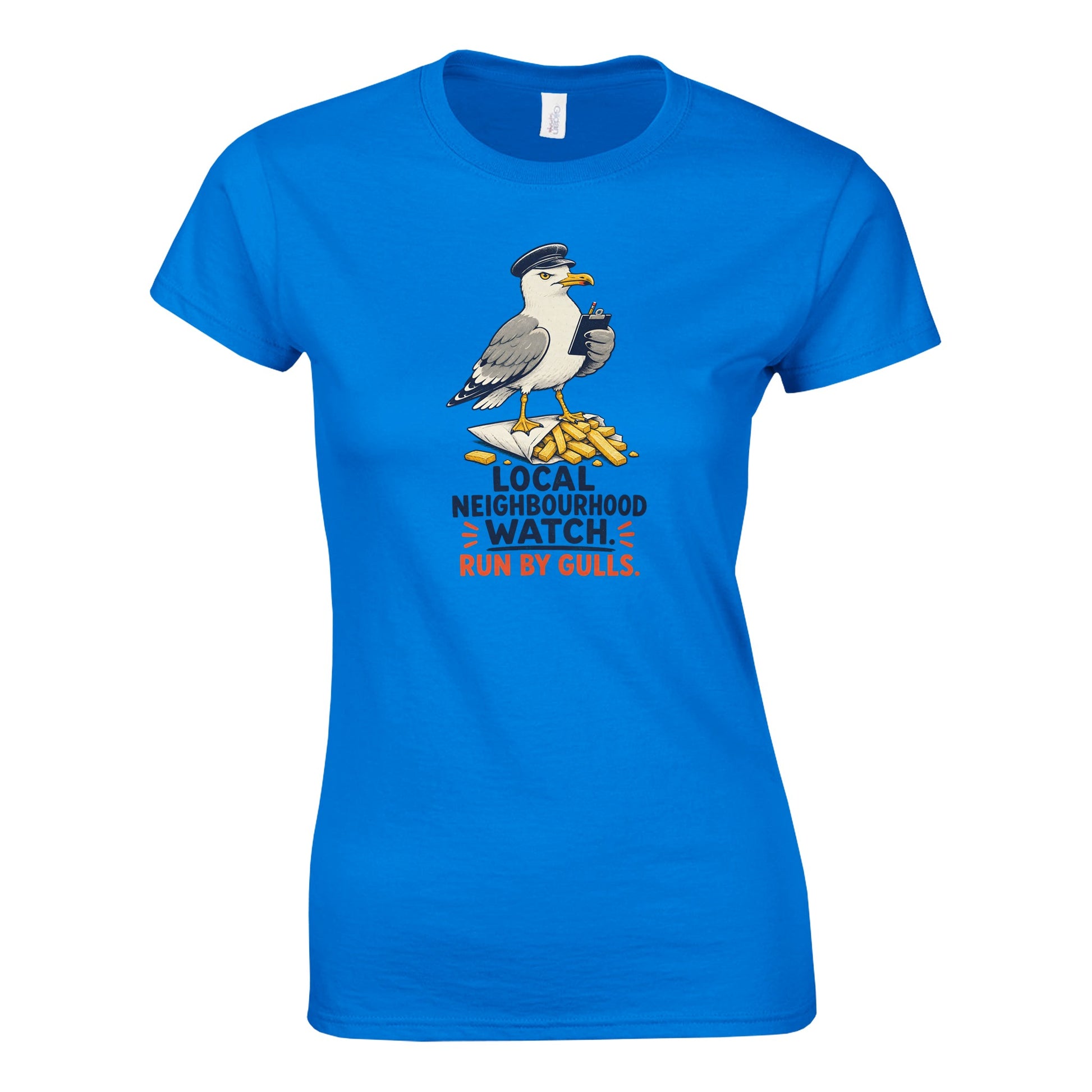 Local Neighbourhood Watch: Run by Gulls Women's T-shirt — product view 7