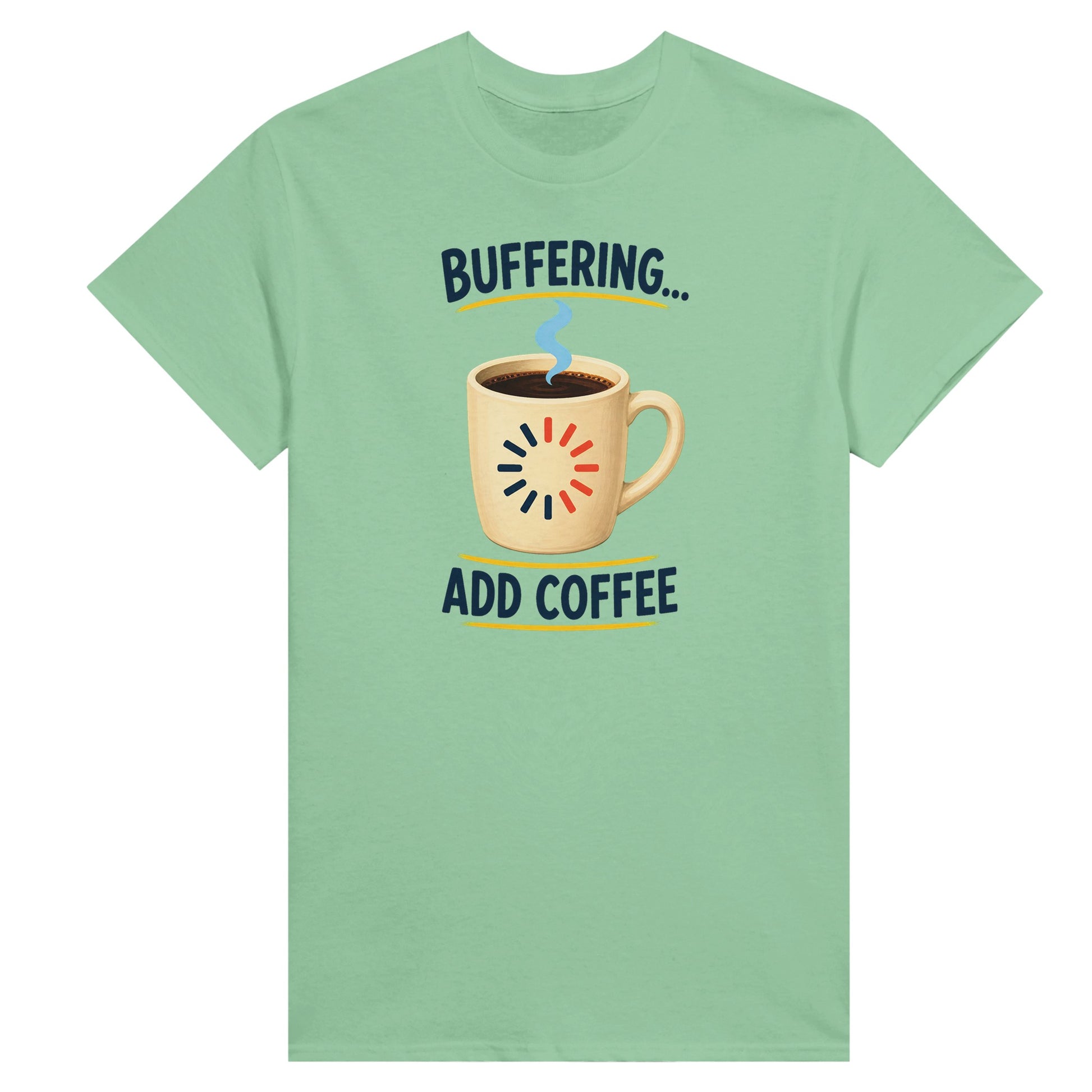 Buffering Brew — Add Coffee Tech Graphic Women's T-shirt — product view 5