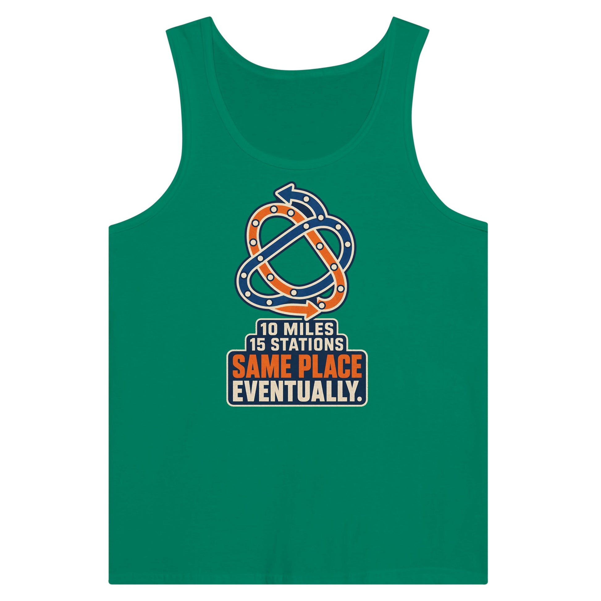Glasgow Same Place Eventually Premium Unisex Tank Top — product view 10