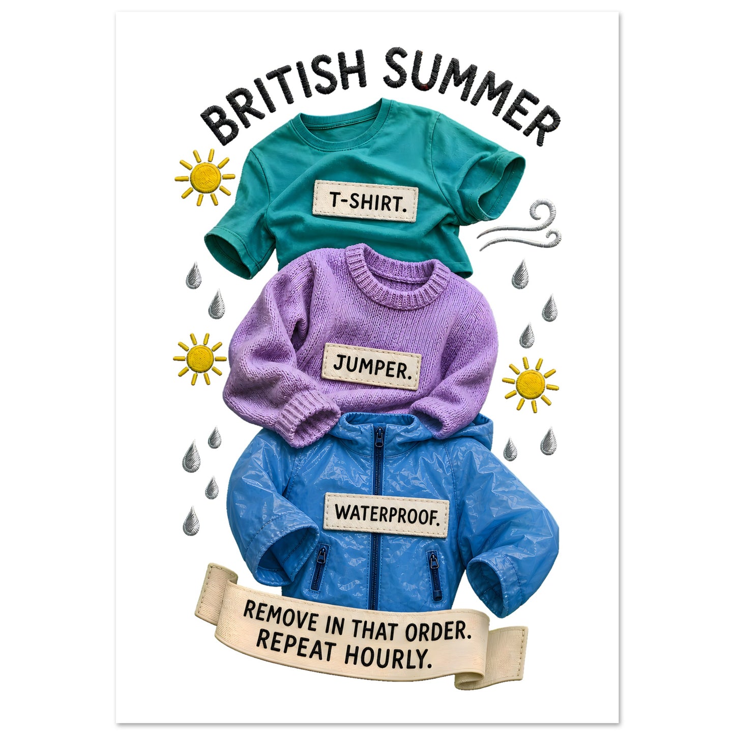 British Summer: Repeat Layers Hourly Poster — product view 1