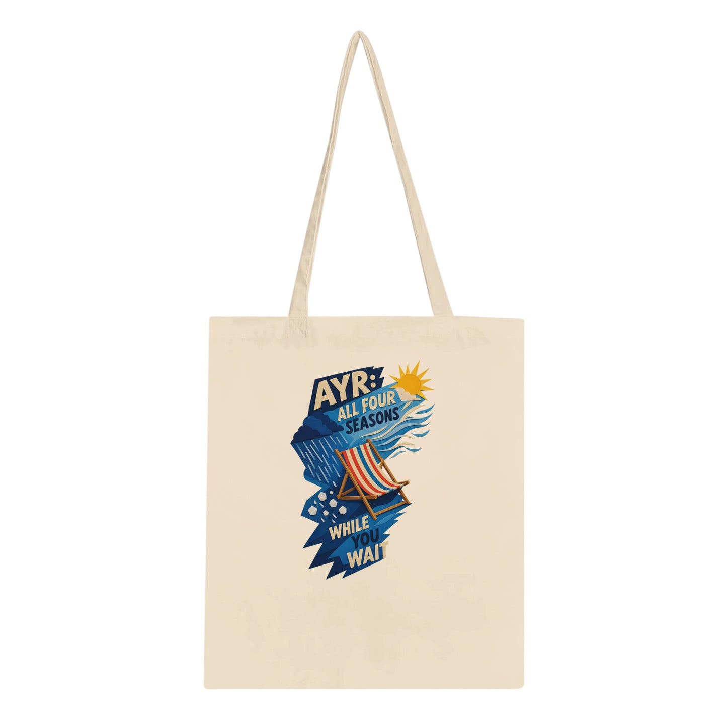 Ayr: All Four Seasons While You Wait Tote Bag — product view 1