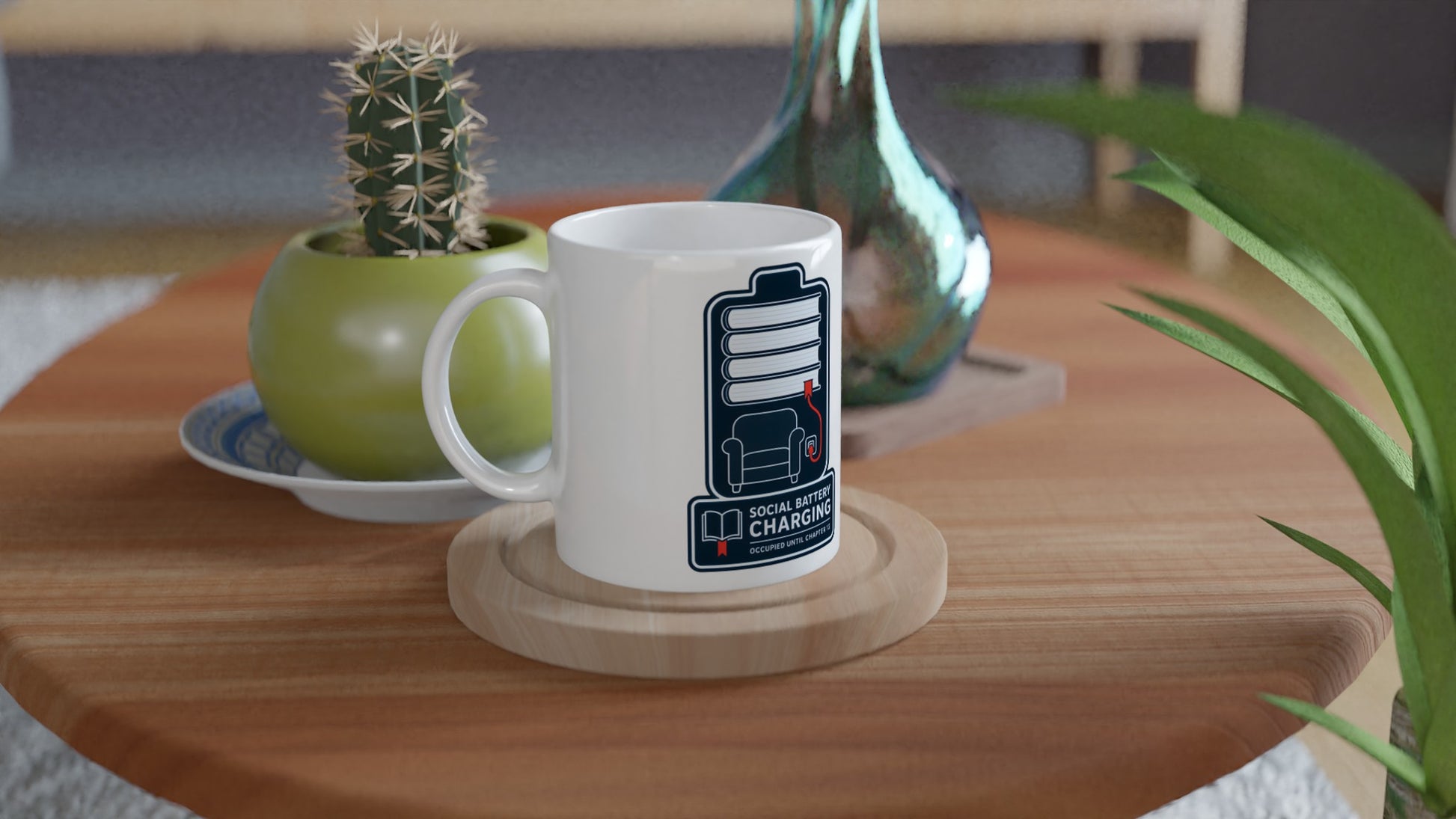 Social Battery Charging Mug — product view 3