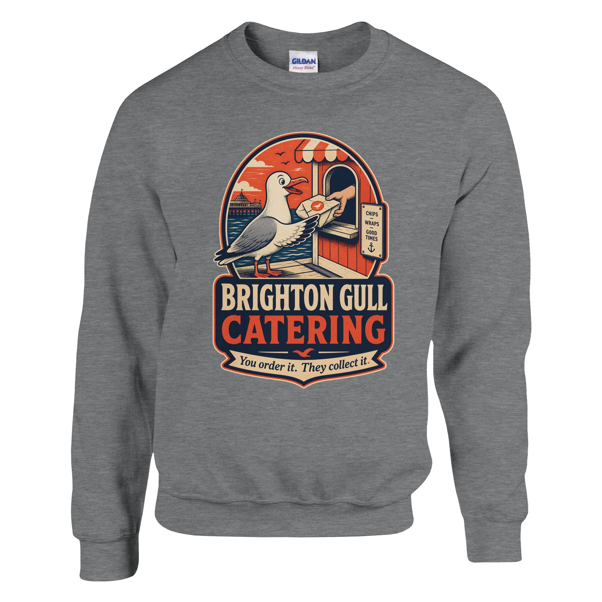 Brighton Gull Catering — Illustrated Sweatshirt — product view 16