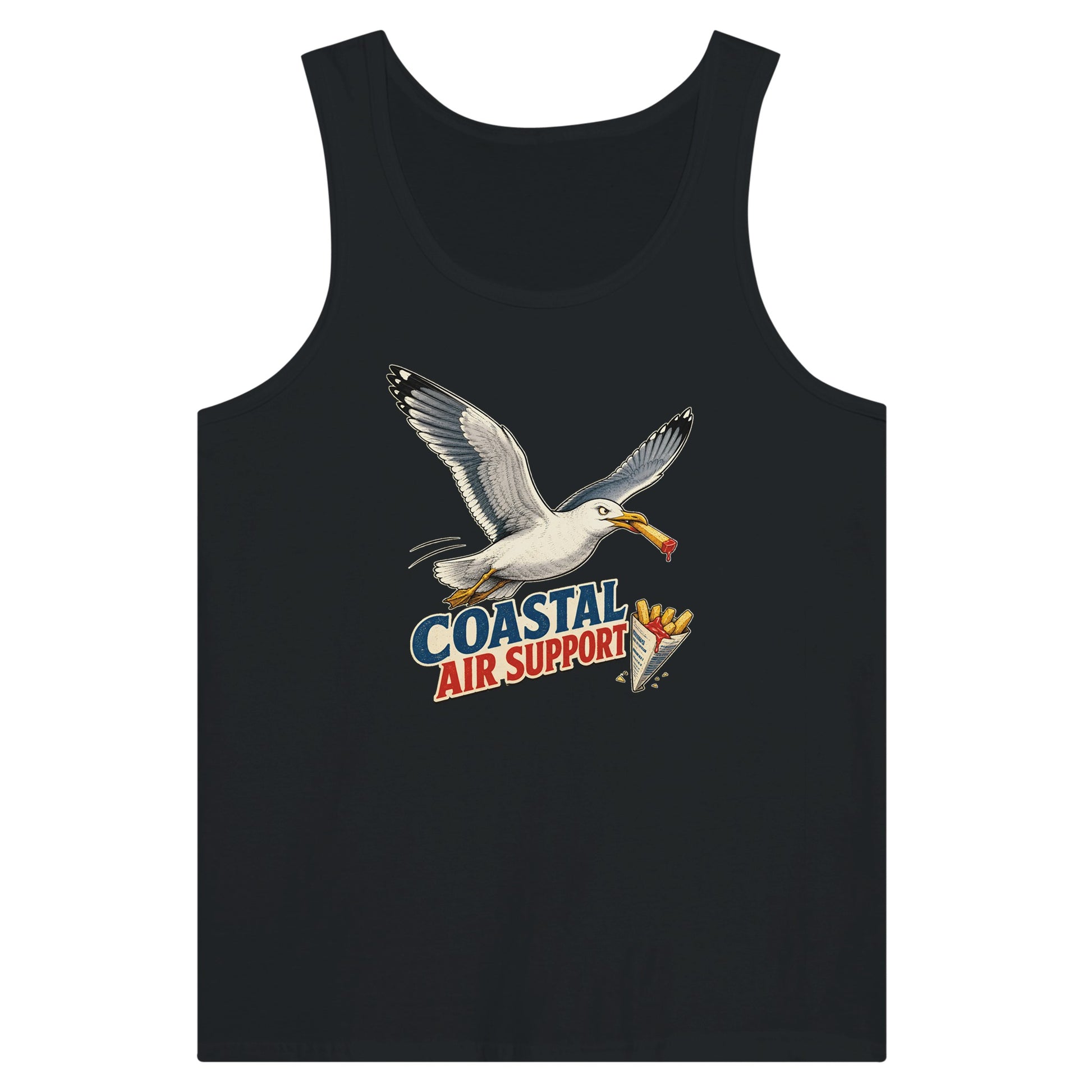 Coastal Air Support Seagull Graphic Premium Unisex Tank Top — product view 8
