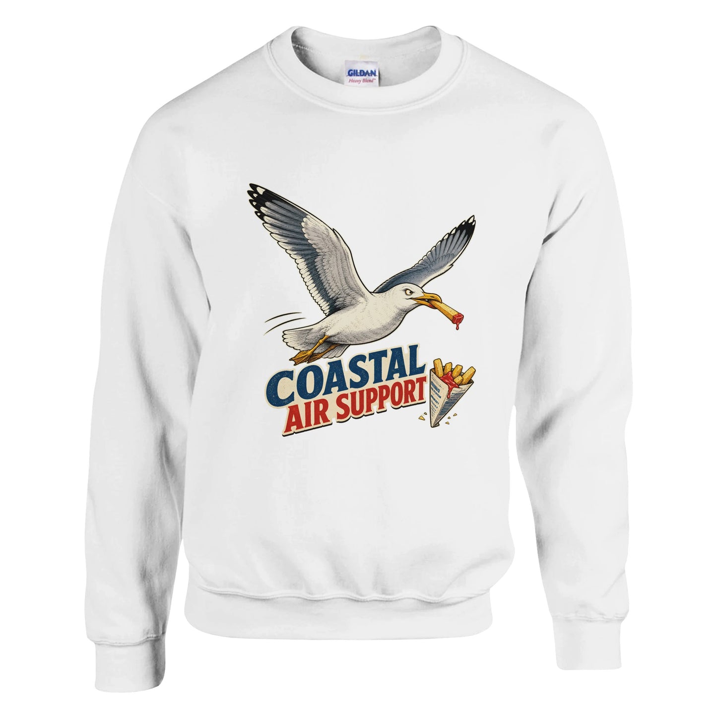 Coastal Air Support Seagull Graphic Sweatshirt — product view 1