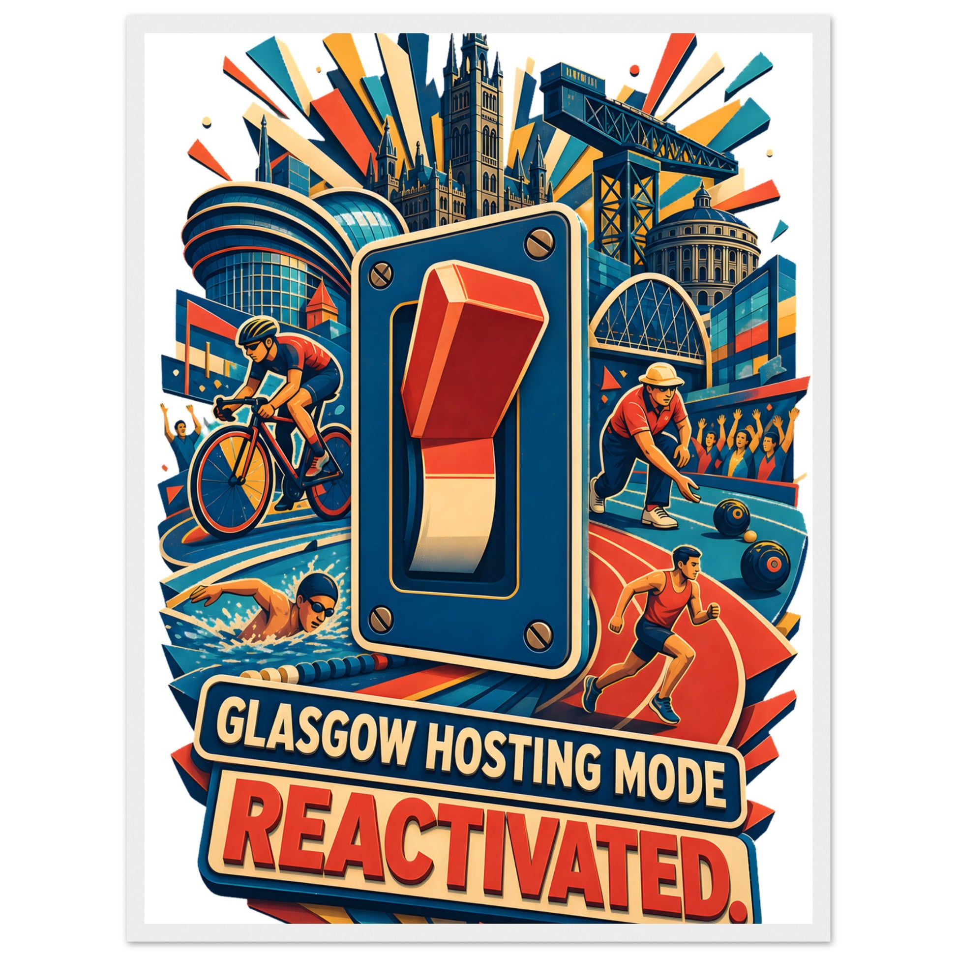 Glasgow Hosting Mode — Reactivated Framed Wall Art — product view 2