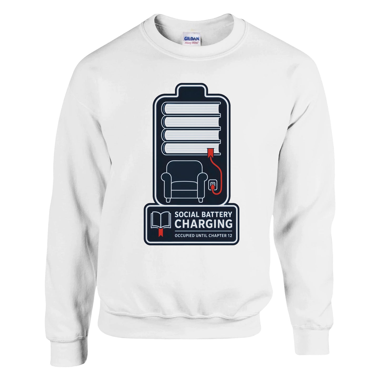 Social Battery Charging Sweatshirt — product view 1