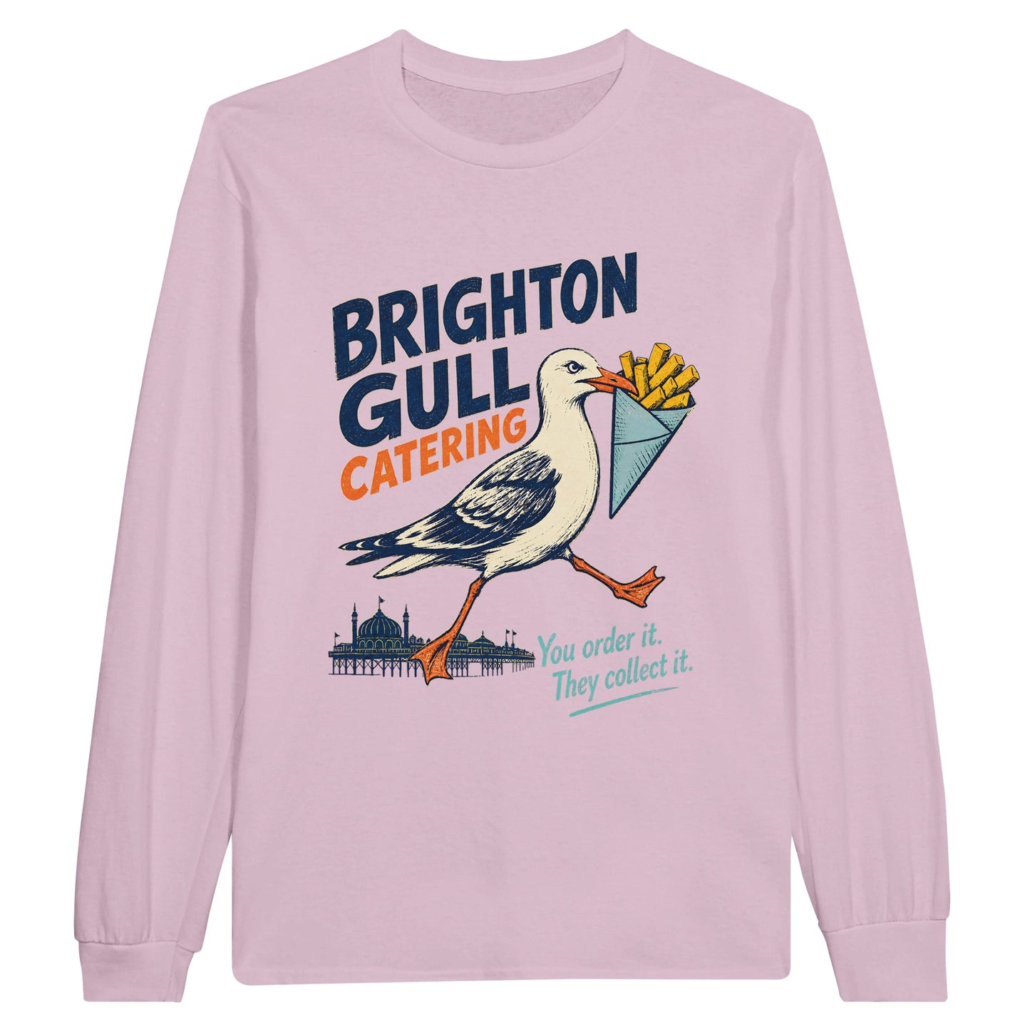 Brighton Gull Catering - You Order It, They Collect It Long-Sleeve T-shirt — product view 6