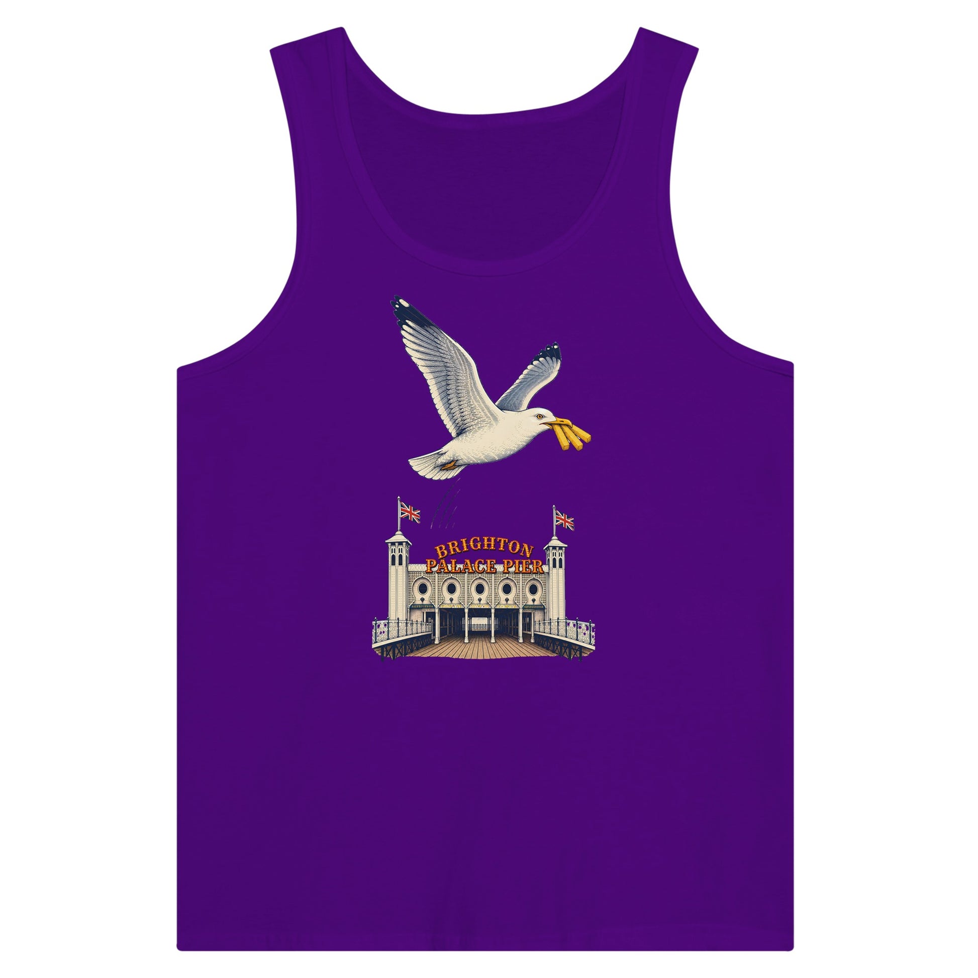 Brighton Palace Pier Chip Heist Premium Unisex Tank Top — product view 6