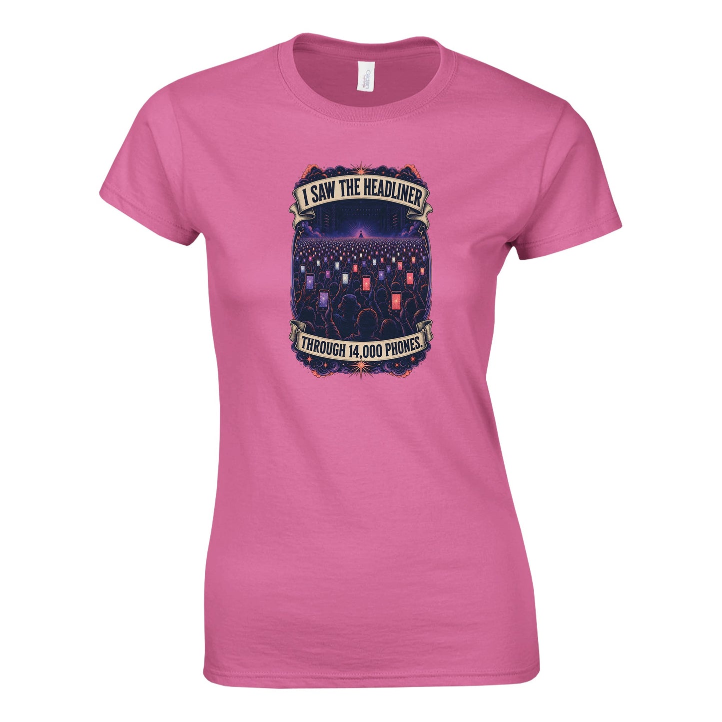 The Headliner Through 14,000 Phones Women's T-shirt — product view 3