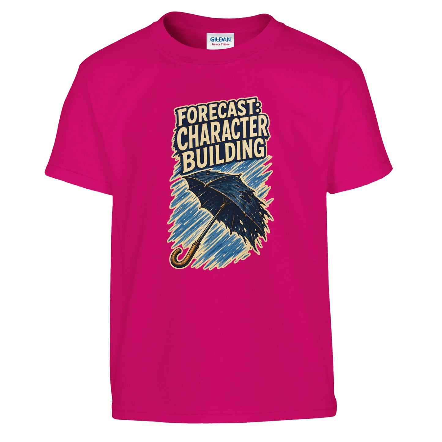 Forecast: Character Building – British Weather Kids' T-shirt — product view 11