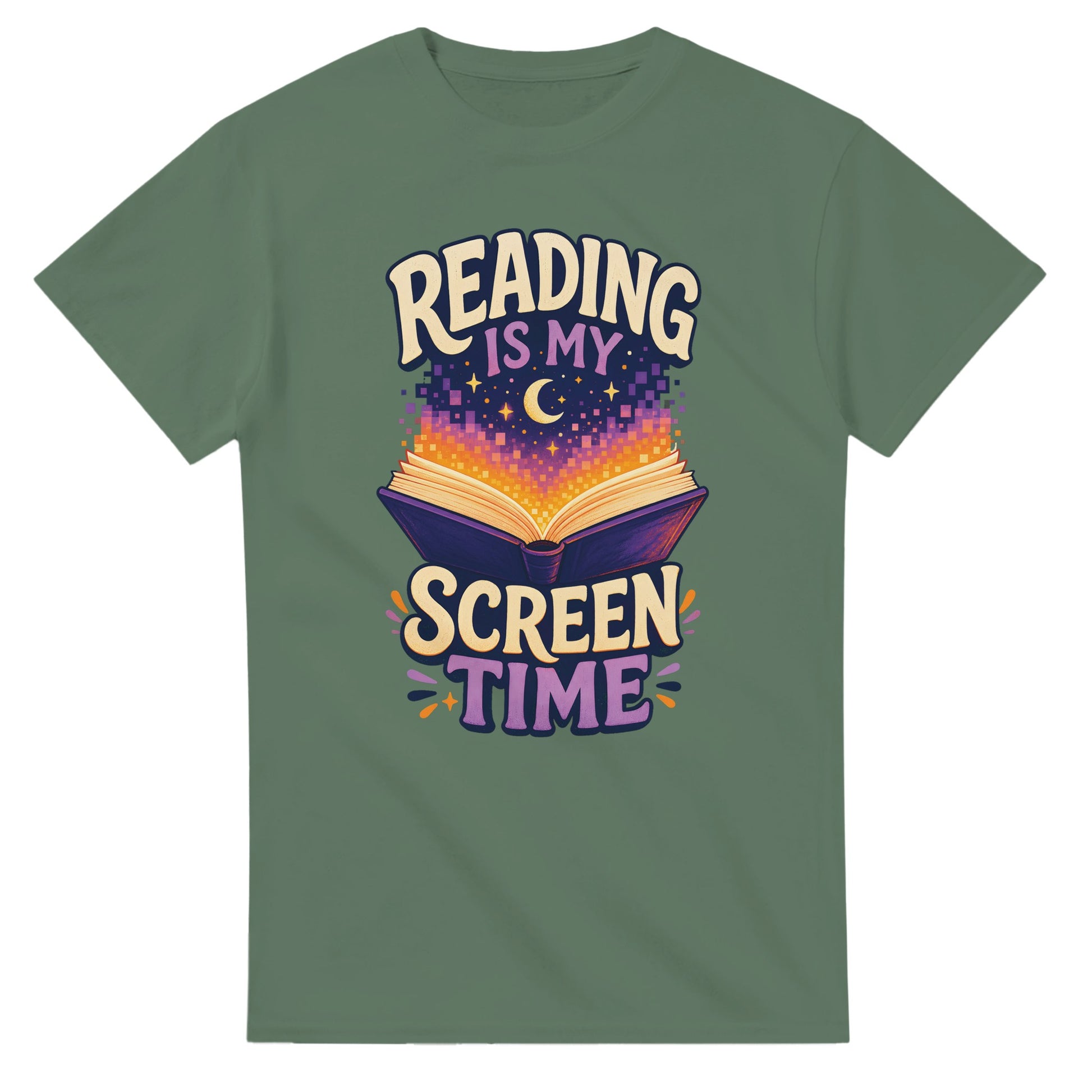 Reading Is My Screen Time Book Graphic T-shirt — product view 13