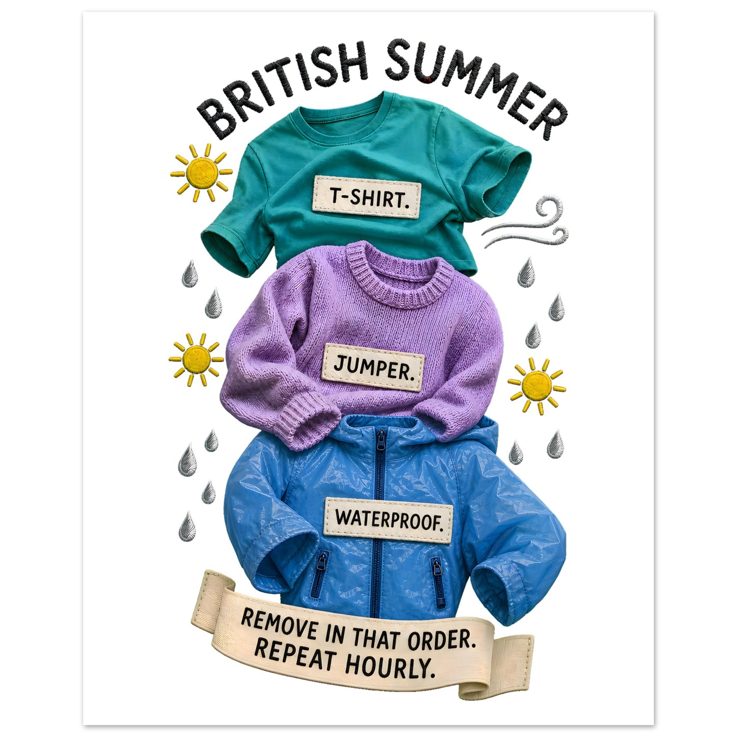 British Summer: Repeat Layers Hourly Poster — product view 3