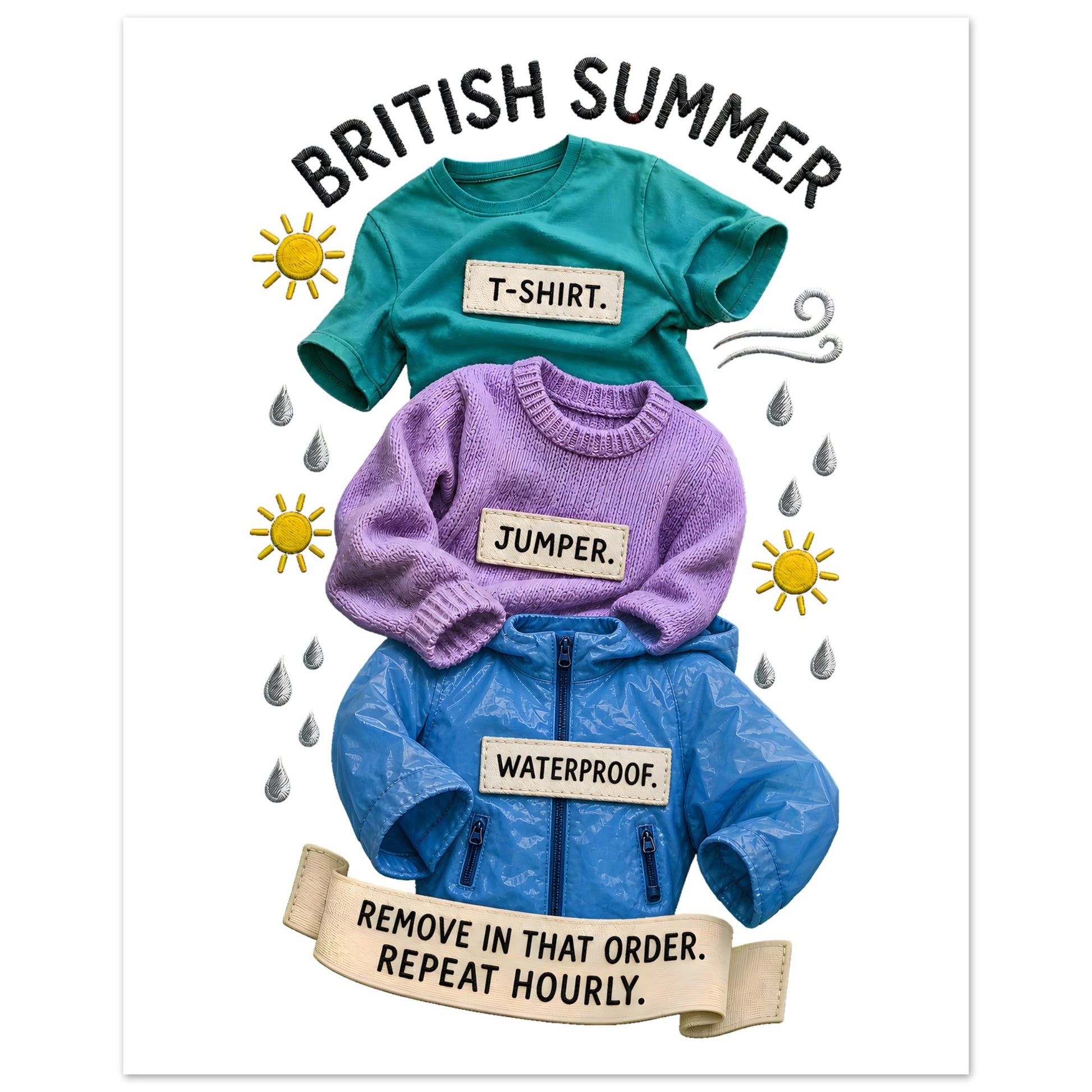 British Summer: Repeat Layers Hourly Poster — product view 3