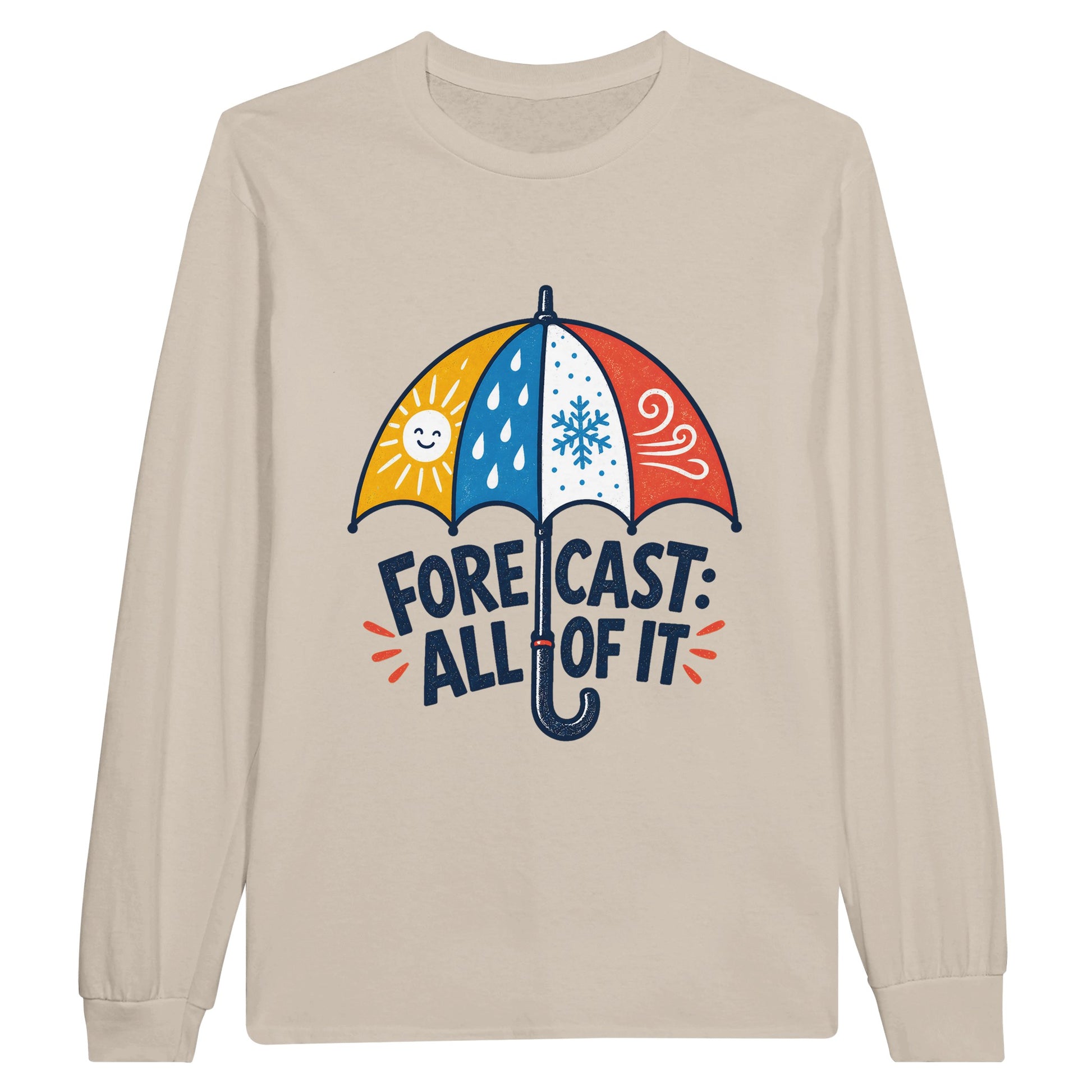 Forecast: All of It British Weather Graphic Long-Sleeve T-shirt — product view 3