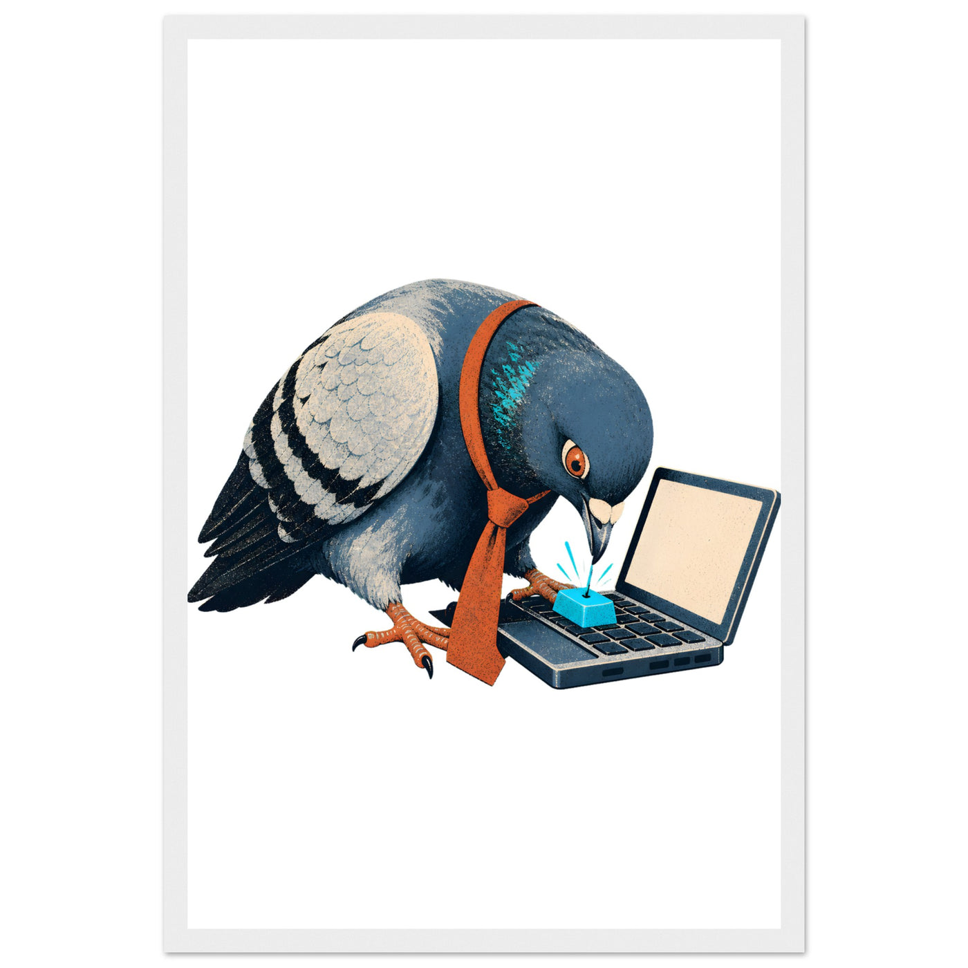 Pigeon Hits Send Framed Wall Art
