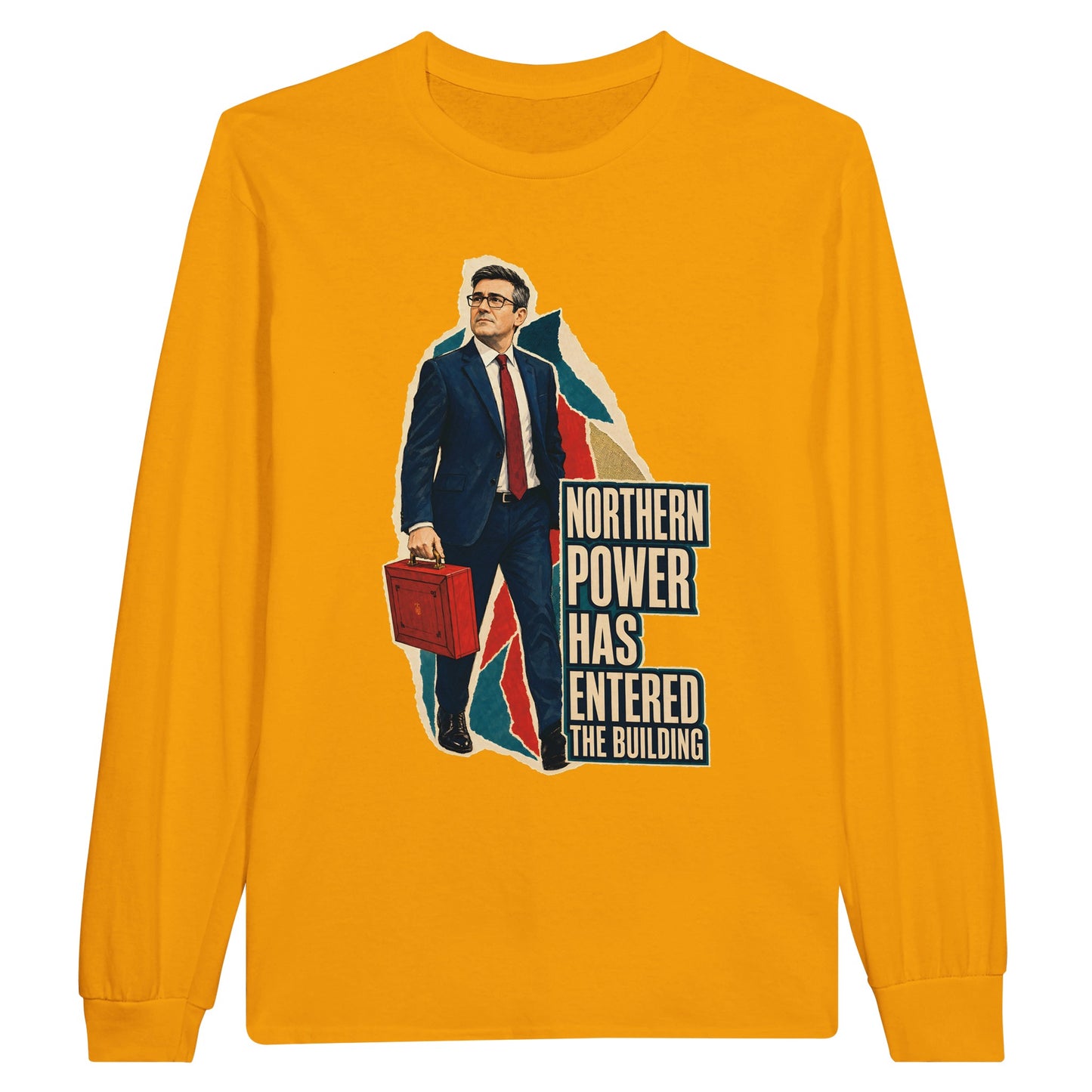 Northern Power Has Entered the Building Tote Bag Long-Sleeve T-shirt — product view 4