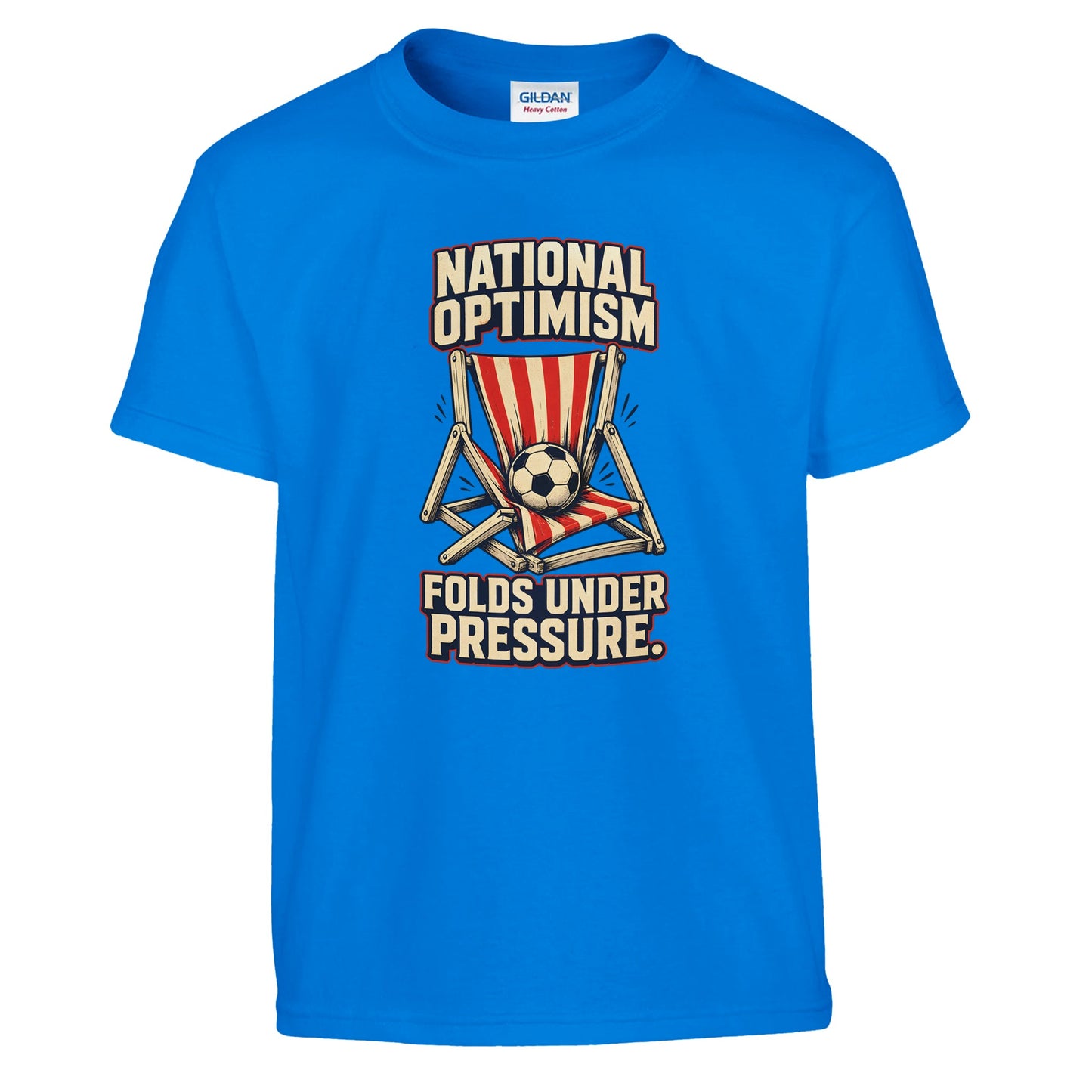 National Optimism Folds Under Pressure Football Kids' T-shirt — product view 14