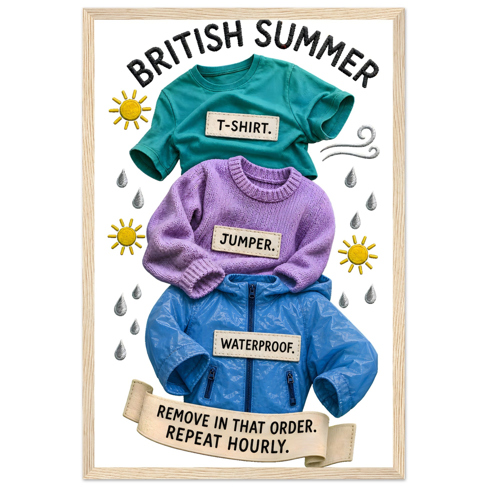 British Summer: Repeat Layers Hourly Framed Wall Art — product view 3