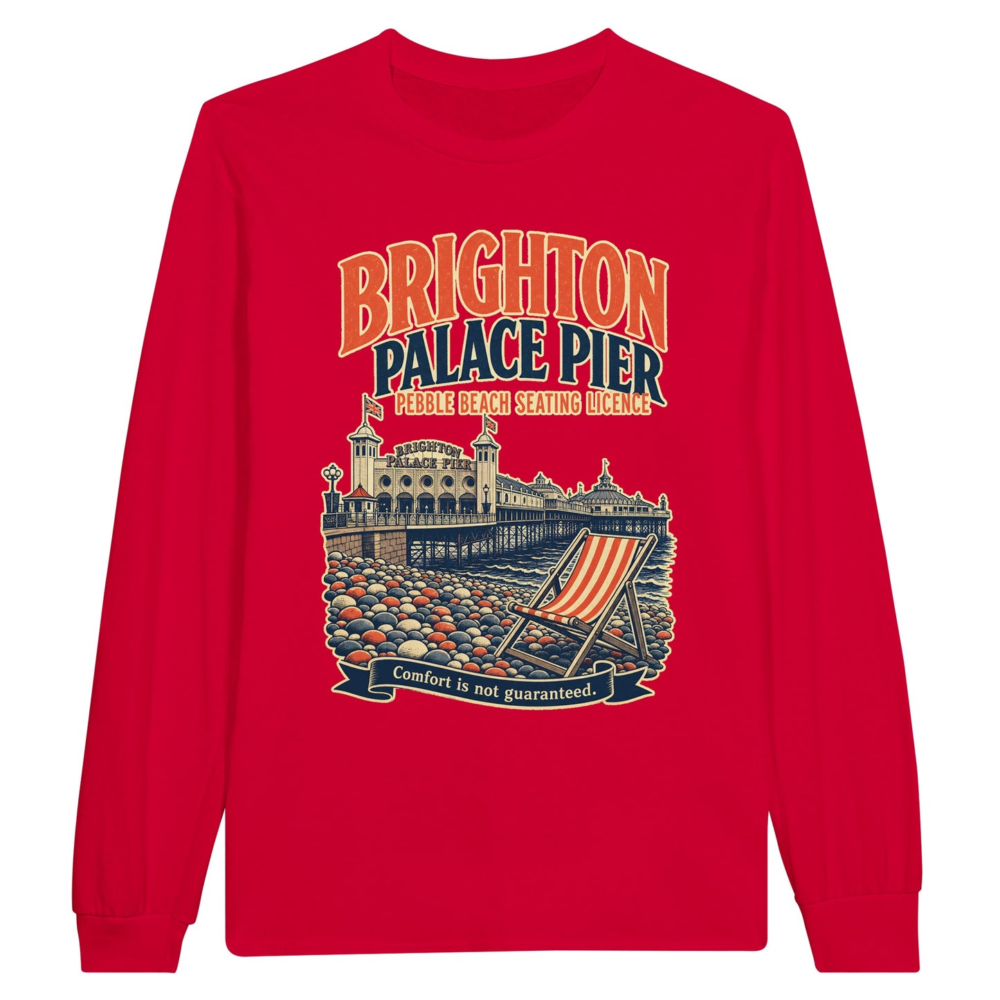 Brighton Pebble Beach Seating Licence Long-Sleeve T-shirt — product view 9