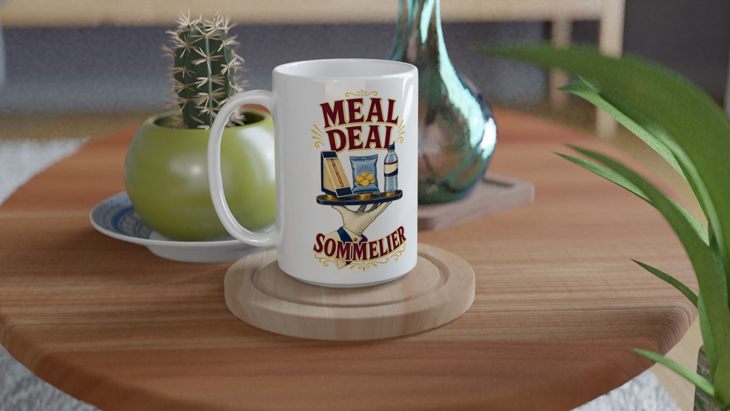 Meal Deal Sommelier British Lunch Design Large Mug — product view 4