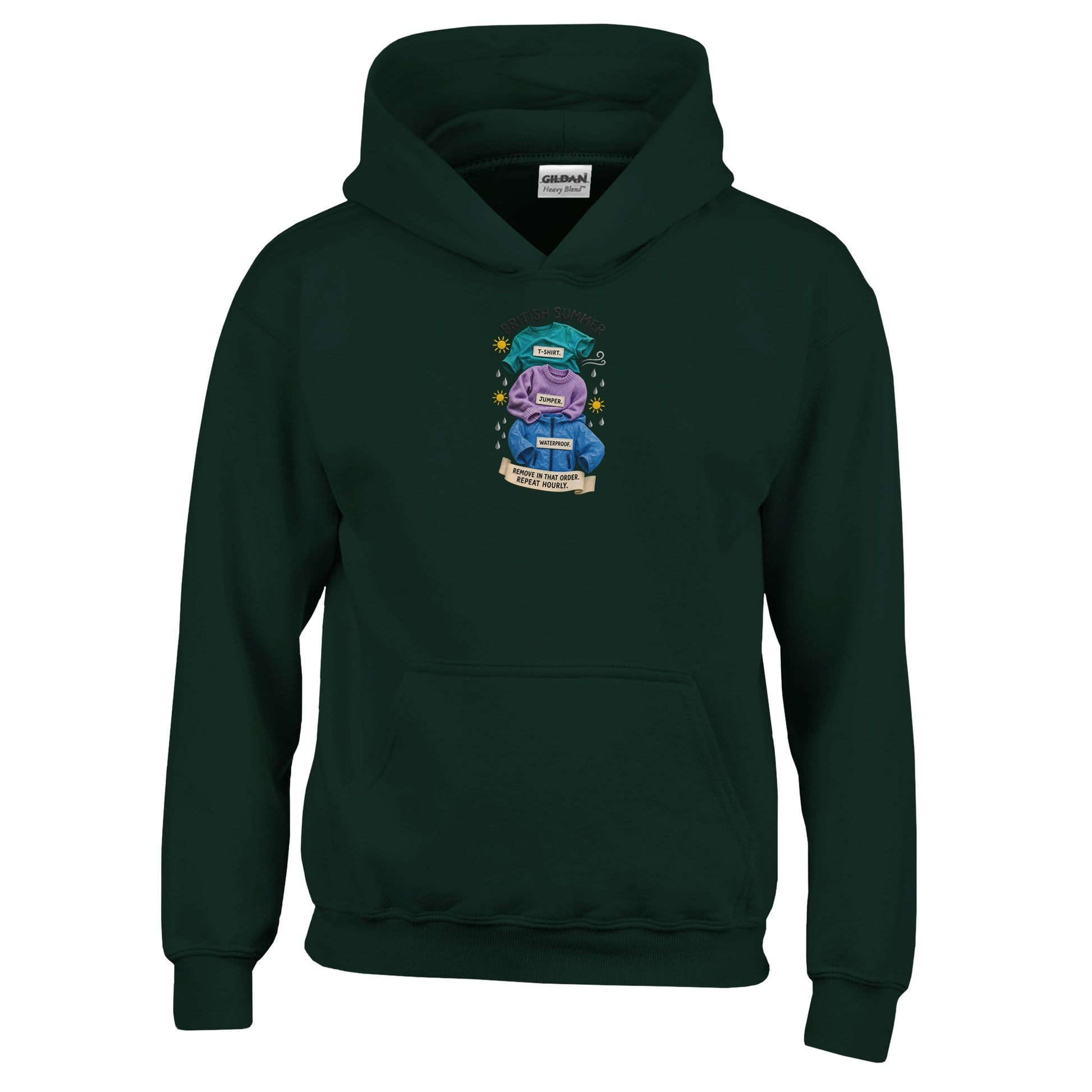 British Summer: Repeat Layers Hourly Kids' Hoodie — product view 12